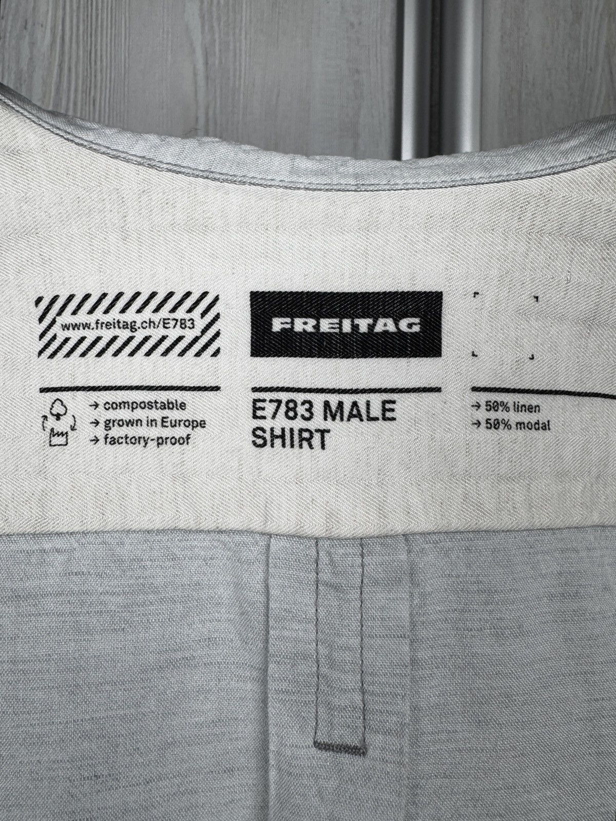 Freitag Freitag Light Grey Linen Modal E783 Mens Shirt Size US L / EU 52-54 / 3 - 12 Thumbnail