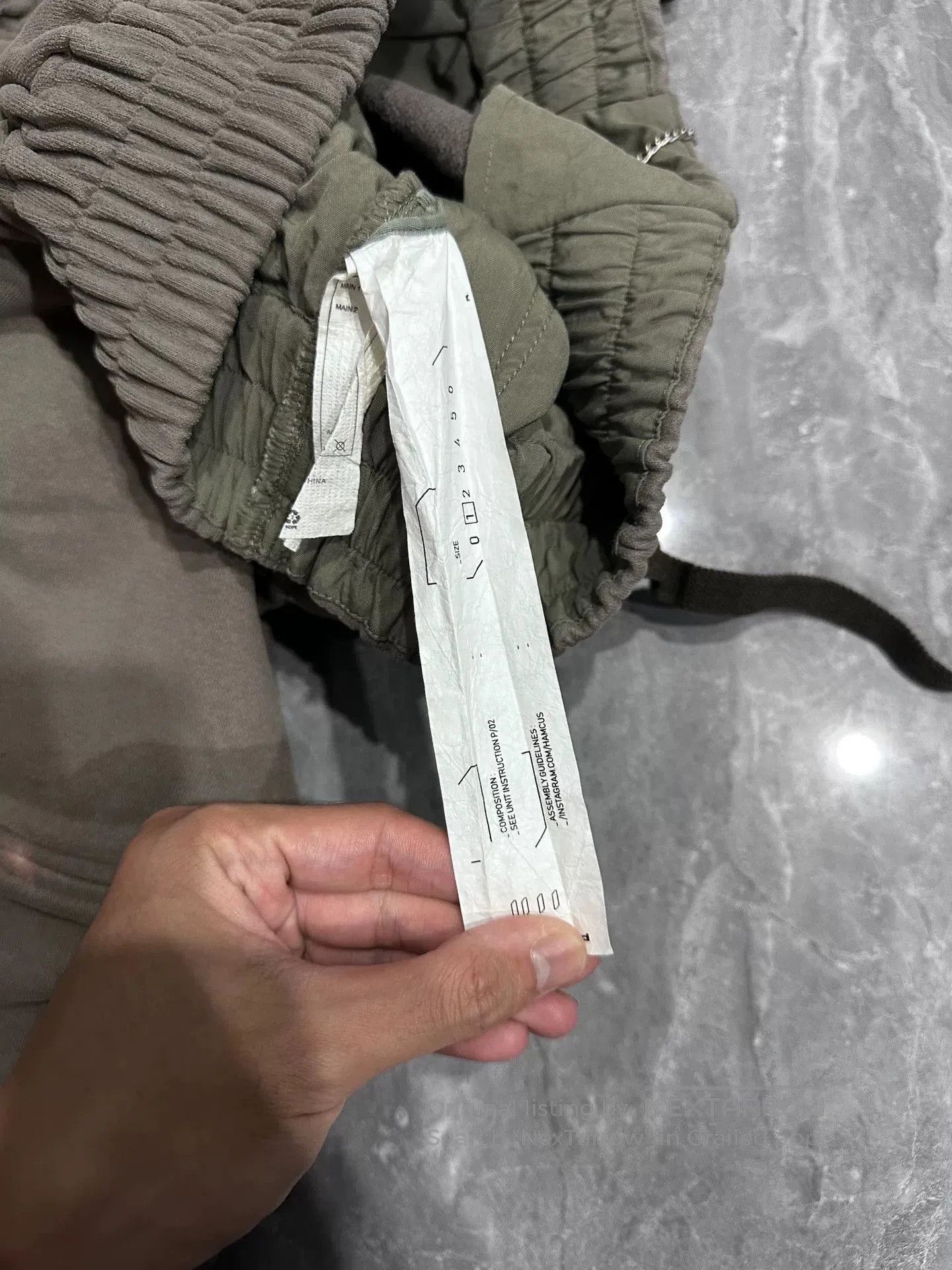Hamcus Dark Green Washed Functional Long Pants. Size US 28 / EU 44 - 3 Thumbnail
