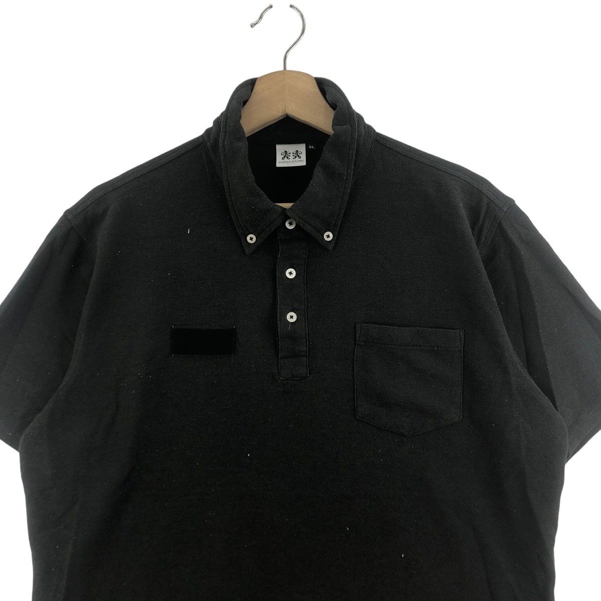 Vintage Vintage ANDARE SCHIETTI ITALY Pocket Black Polo Tee Shirt Size US XL / EU 56 / 4 - 2 Thumbnail