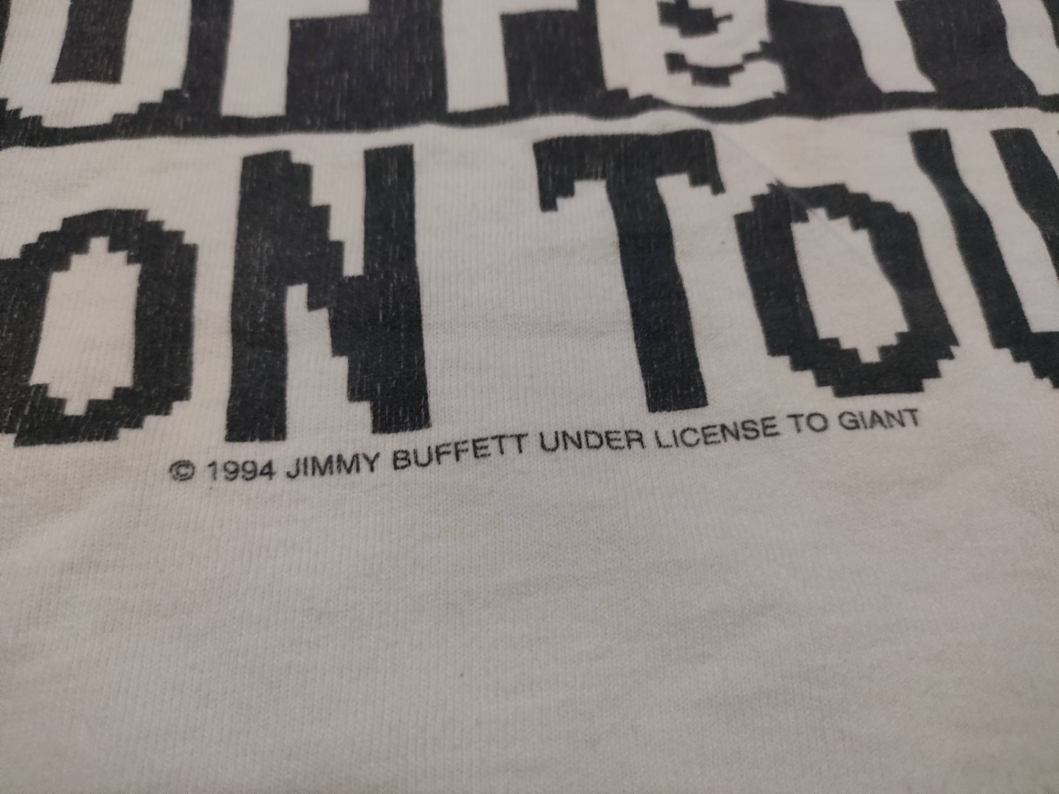 Vintage Vintage Jimmy Buffett on Tour Music Rock T-Shirt Size US L / EU 52-54 / 3 - 4 Thumbnail