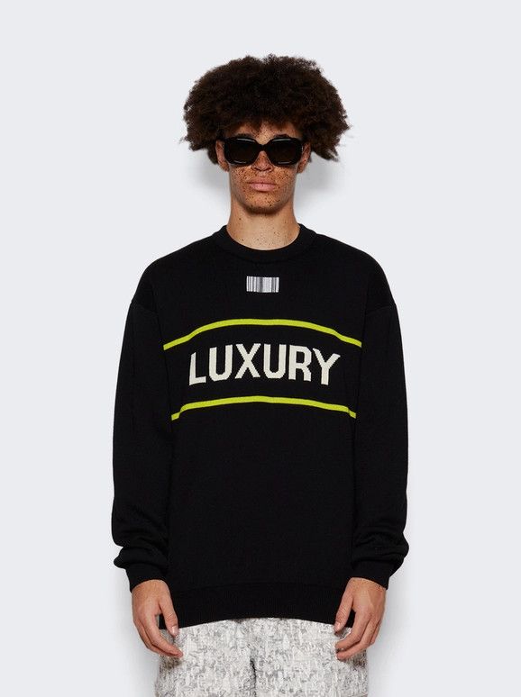 VTMNTS o1mle0326 Luxury Knitted Sweater in Black Size US M / EU 48-50 / 2 - 3 Thumbnail