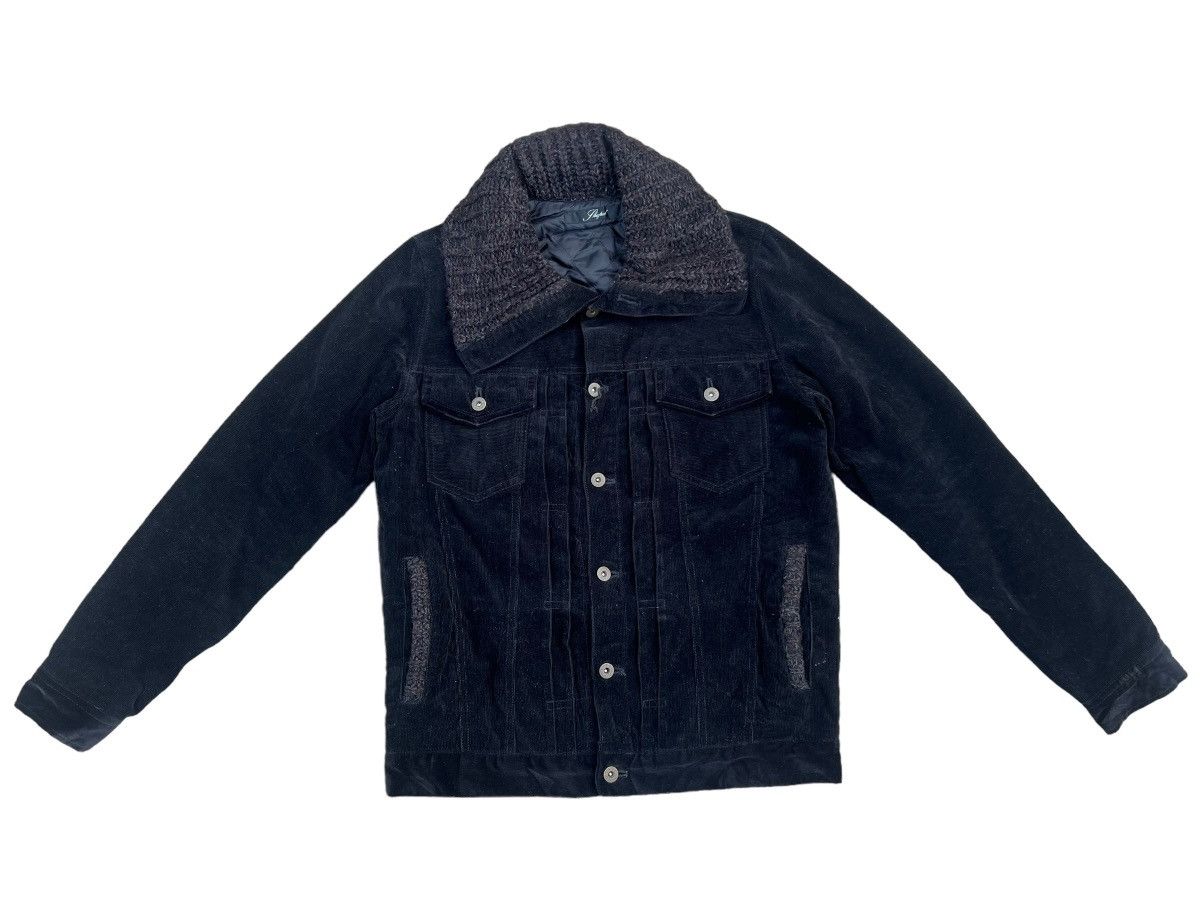 SHAREEF Shapel Japan High Neck Black Corduroy Trucker Jacket Size US M / EU 48-50 / 2 - 1 Thumbnail