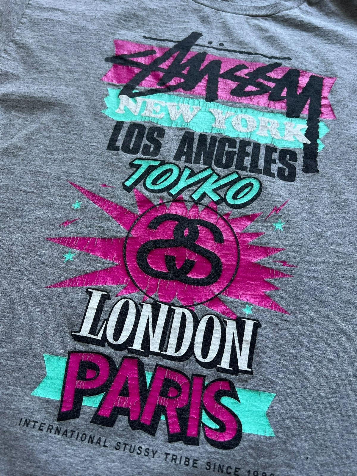Stussy Vintage 2000s Stussy New York Los Angeles Tokyo T-shirt Size US M / EU 48-50 / 2 - 2 Thumbnail