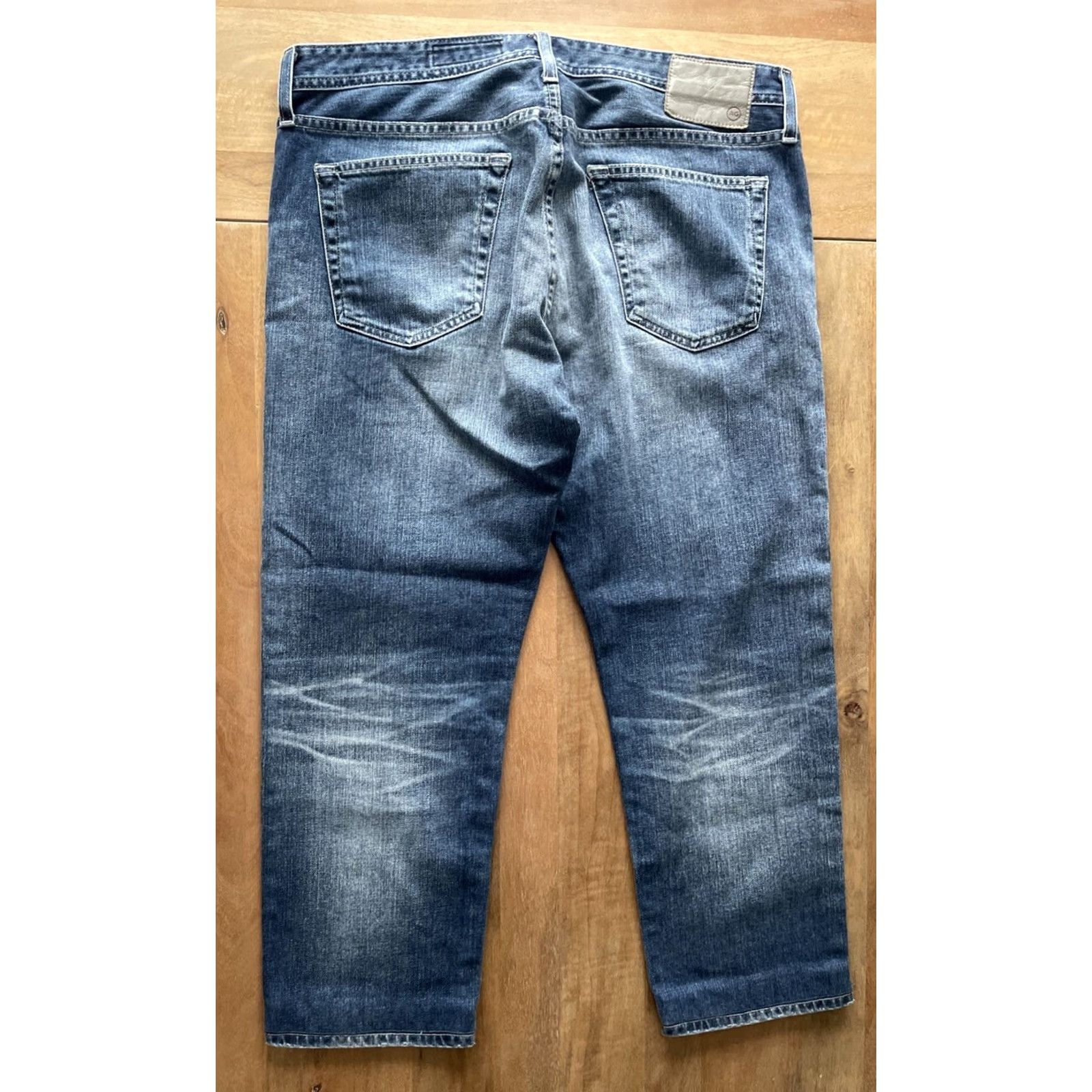 Vintage AG Adriano Goldschmied The Tellis Jeans Mens 36x26 Slim Straight Denim Blue 5-Pocket Smid Stretch Mens Size US 36 / EU 52 - 2 Thumbnail