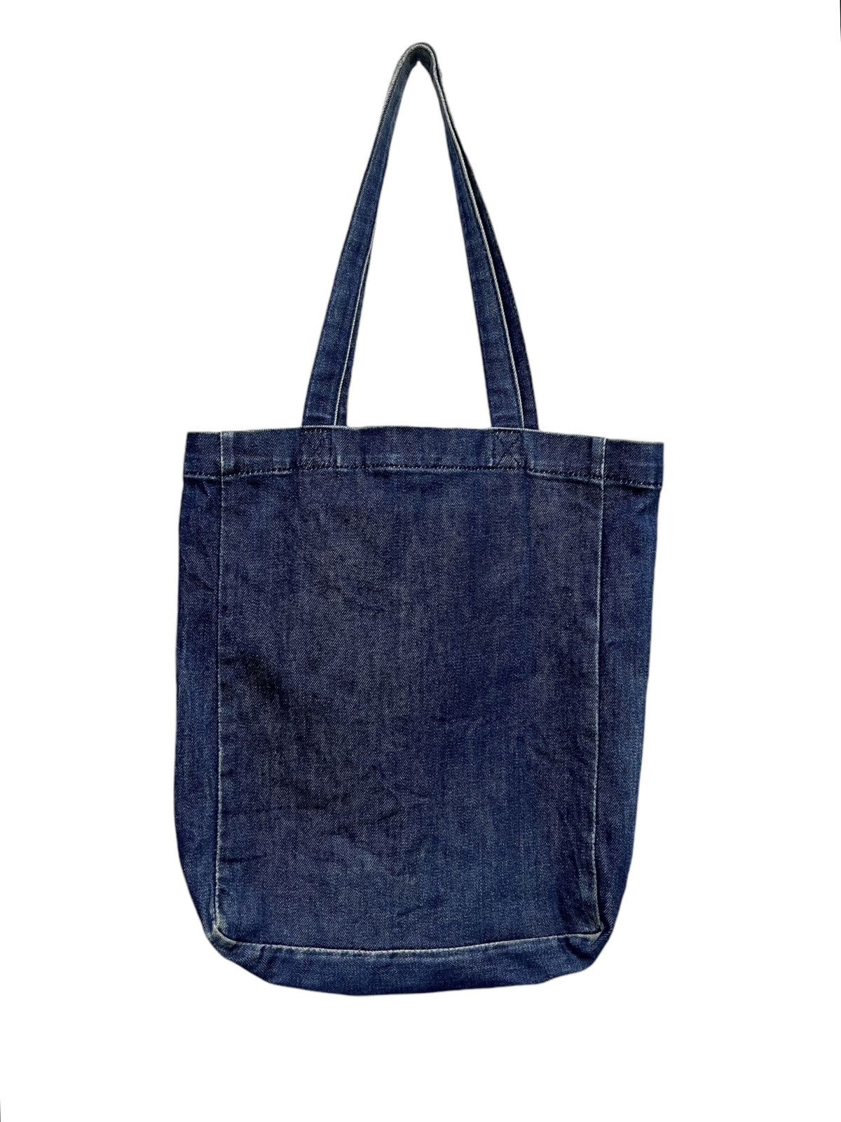 A.P.C. 🔥Vintage A.P.C RUE MADAME PARIS Distressed Denim Tote Bag Size ONE SIZE - 3 Thumbnail