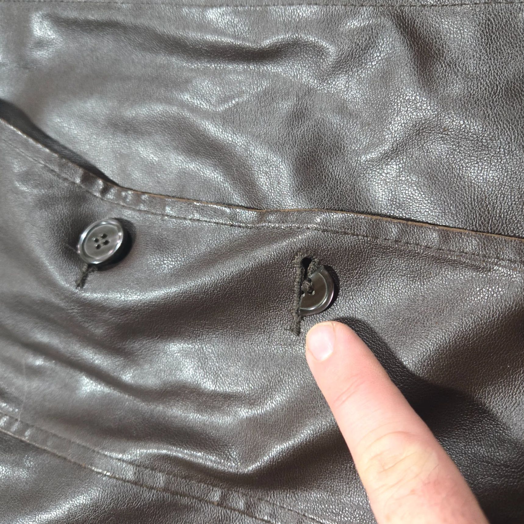 FLAX Mountain Lake Jacket Coat Flax Faux Leather Brown Adult Women's PL Petite Large Brown Mountain Lake Jacket Coat Flax Faux Leather Size L / US 10 / IT 46 - 6 Thumbnail