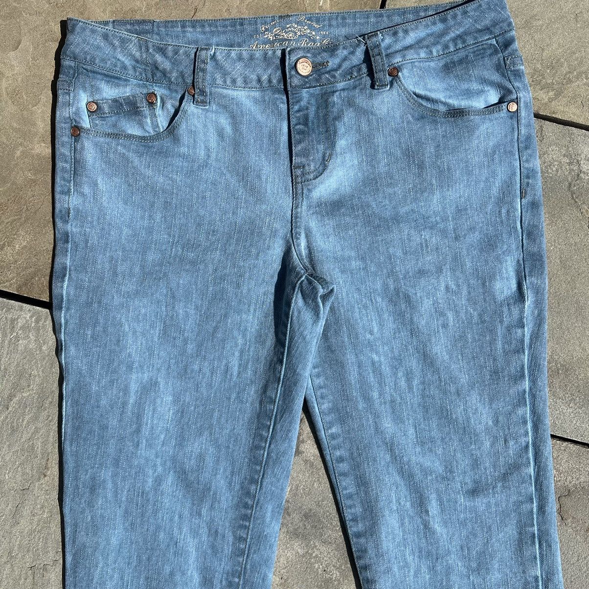 American Rag Overdyed Washed Blue Straight Leg Jeans Size 32" / US 10 / IT 46 - 4 Thumbnail