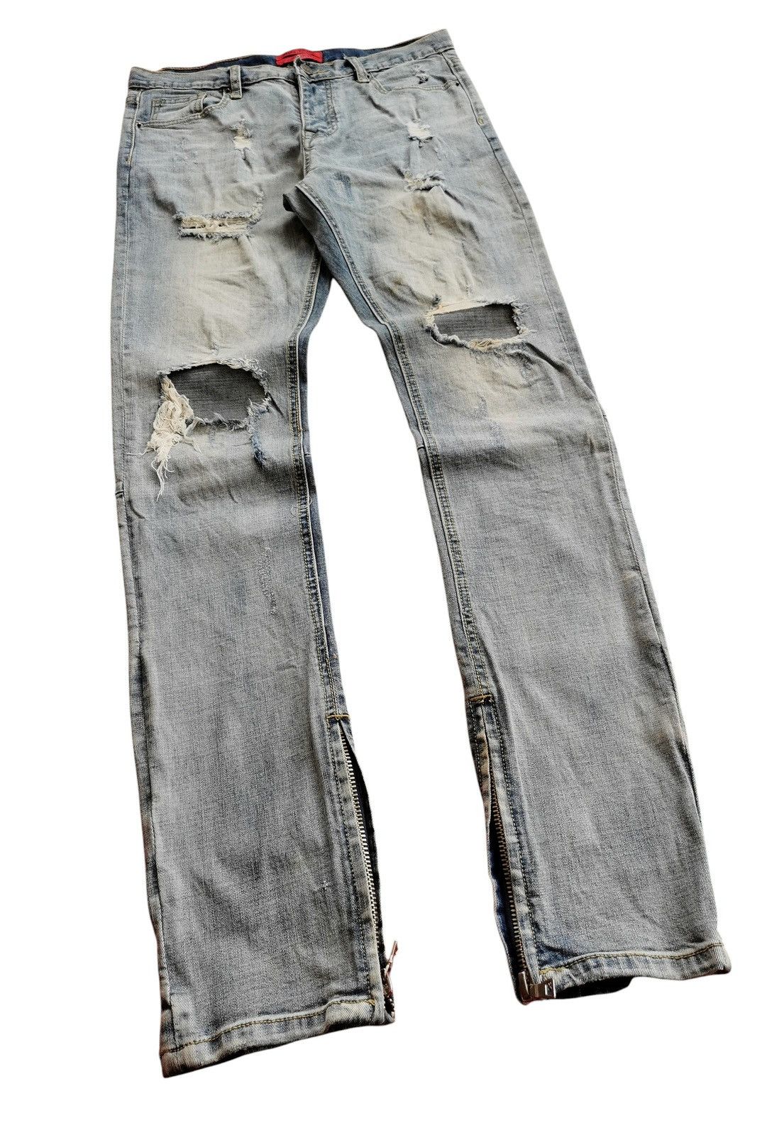 Japanese Brand Dress Volume The Destroyed Denim Lookalike Fear Of God Jeans Size US 31 - 6 Thumbnail