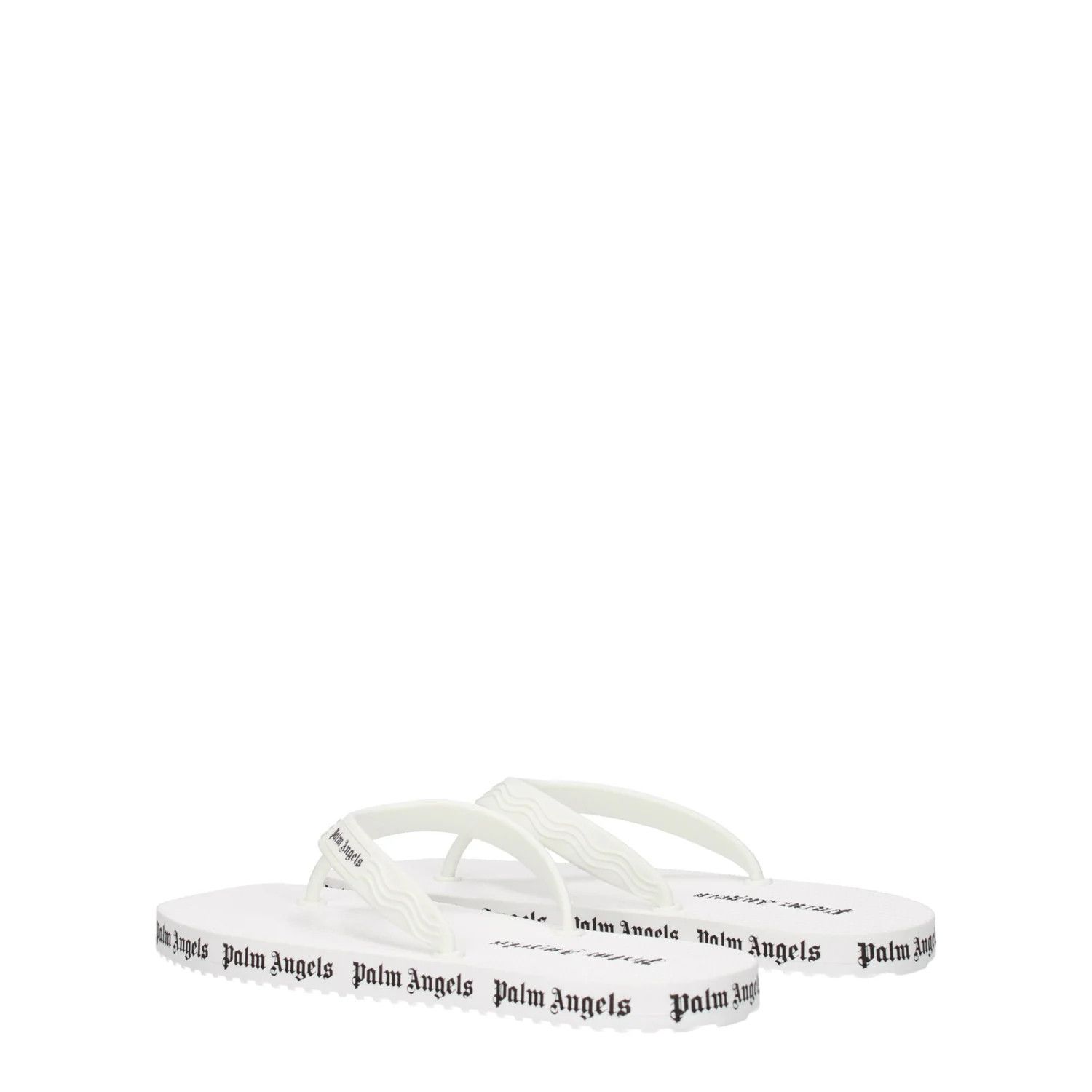 Palm Angels ob1o1e1124 Rubber Flip Flops in White Black Size US 9 / IT 39 - 4 Thumbnail