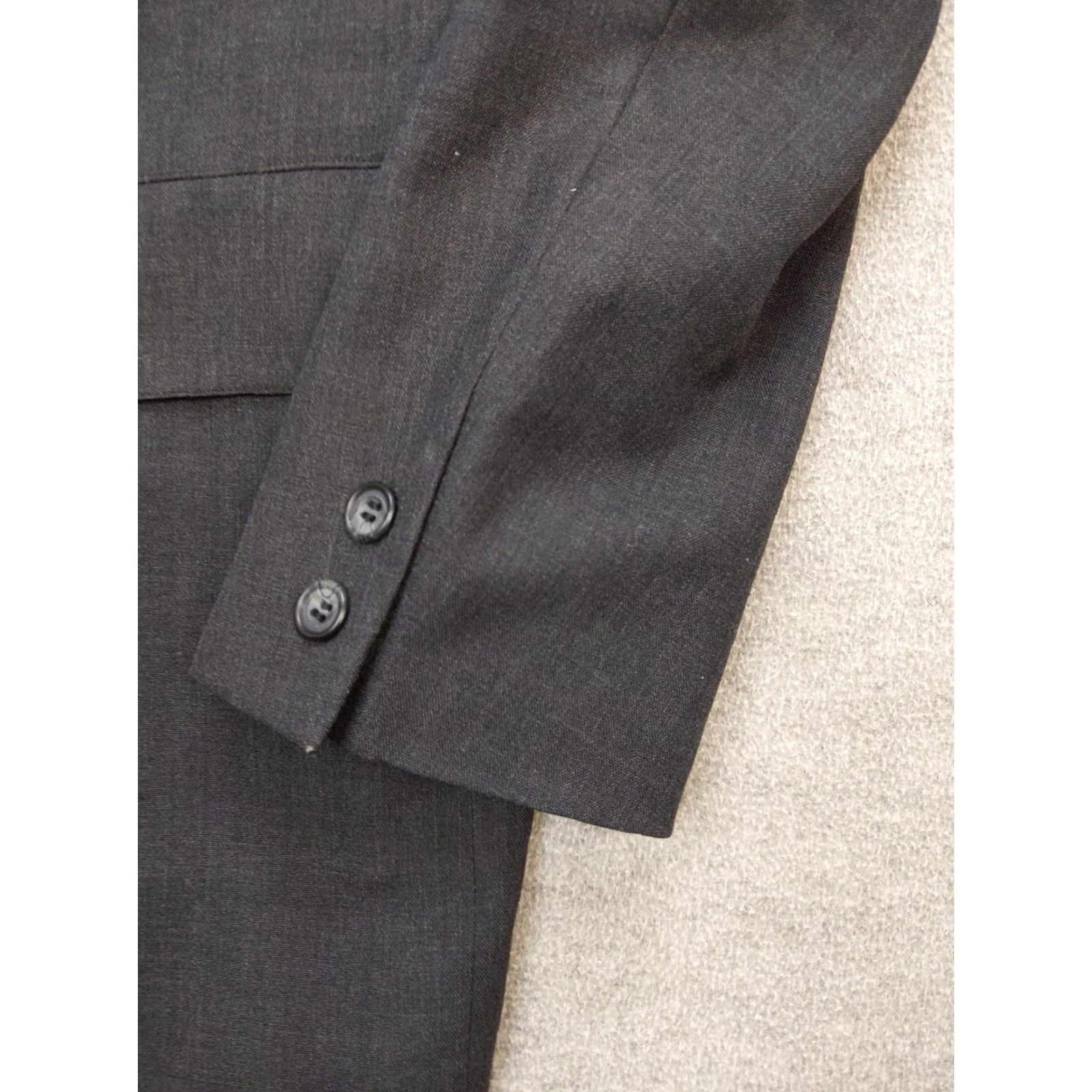 Jos. A. Bank VINTAGE Jos. A. Bank Blazer Mens 42R Gray Wool Jacket Unstructured 2 Piece Suit Coat Casual Formal 90s Mens Size 42R - 2 Thumbnail
