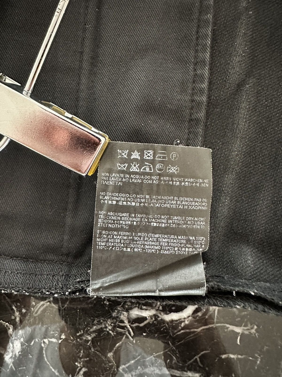 Saint Laurent Paris D01 Black Raw Slim Jeans FW14 Size US 27 - 9 Thumbnail