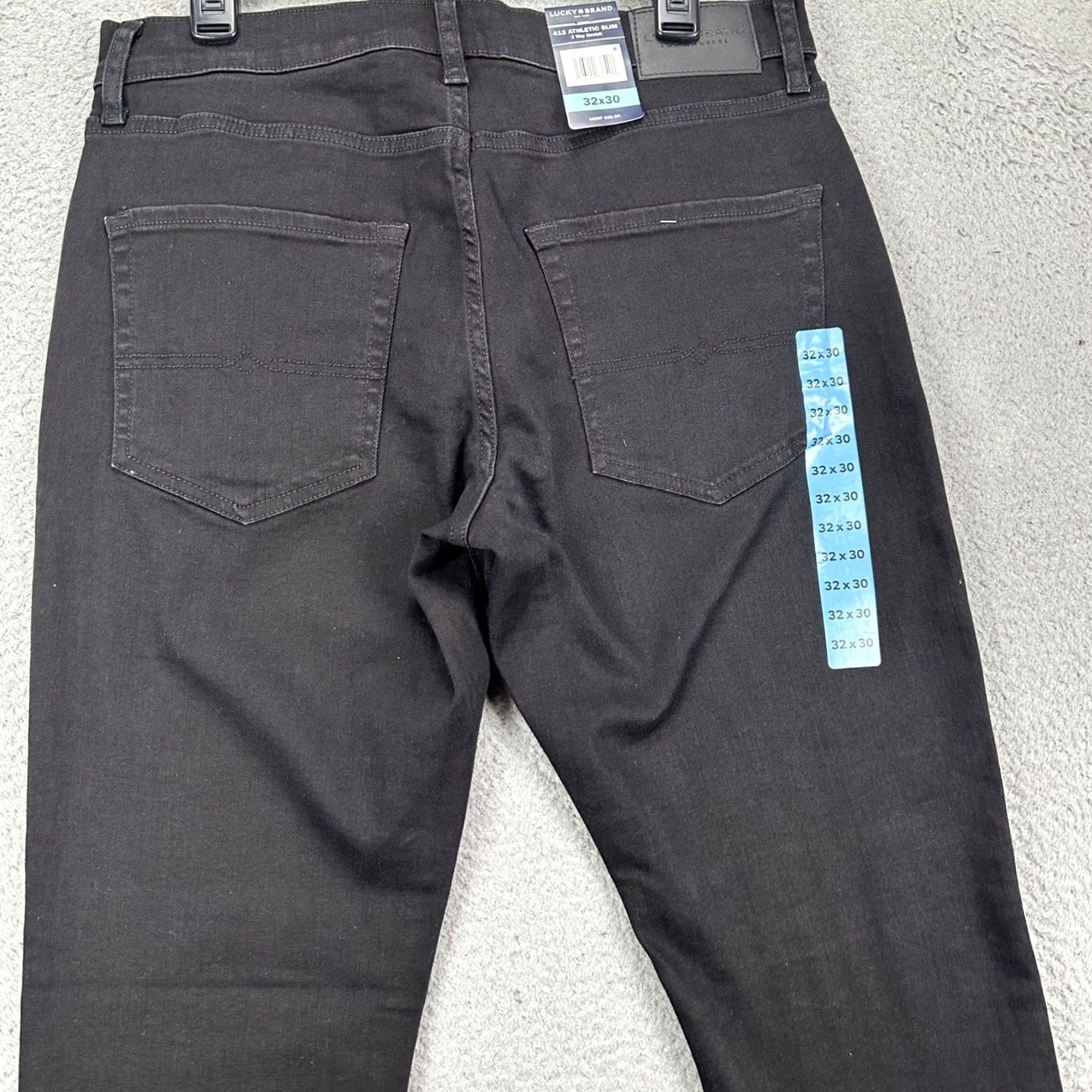 Lucky Brand Lucky Brand 412 Jeans Mens Slim Fit 32X30 Black 2 Way Stretch Denim NEW Size US 32 / EU 48 - 4 Thumbnail