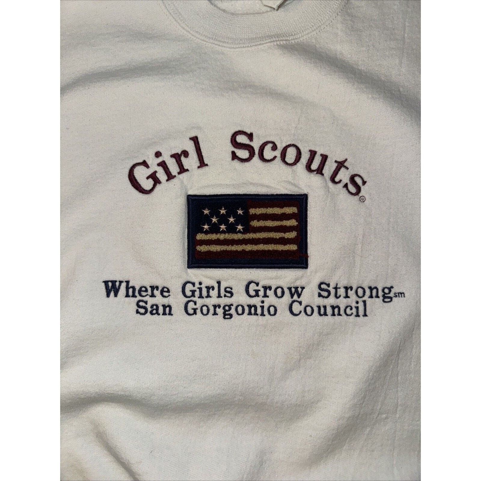 Japanese Brand × Vintage Vintage Girl Scouts Crewneck Sweatshirt White Large 22x26 Size L / US 10 / IT 46 - 2 Thumbnail