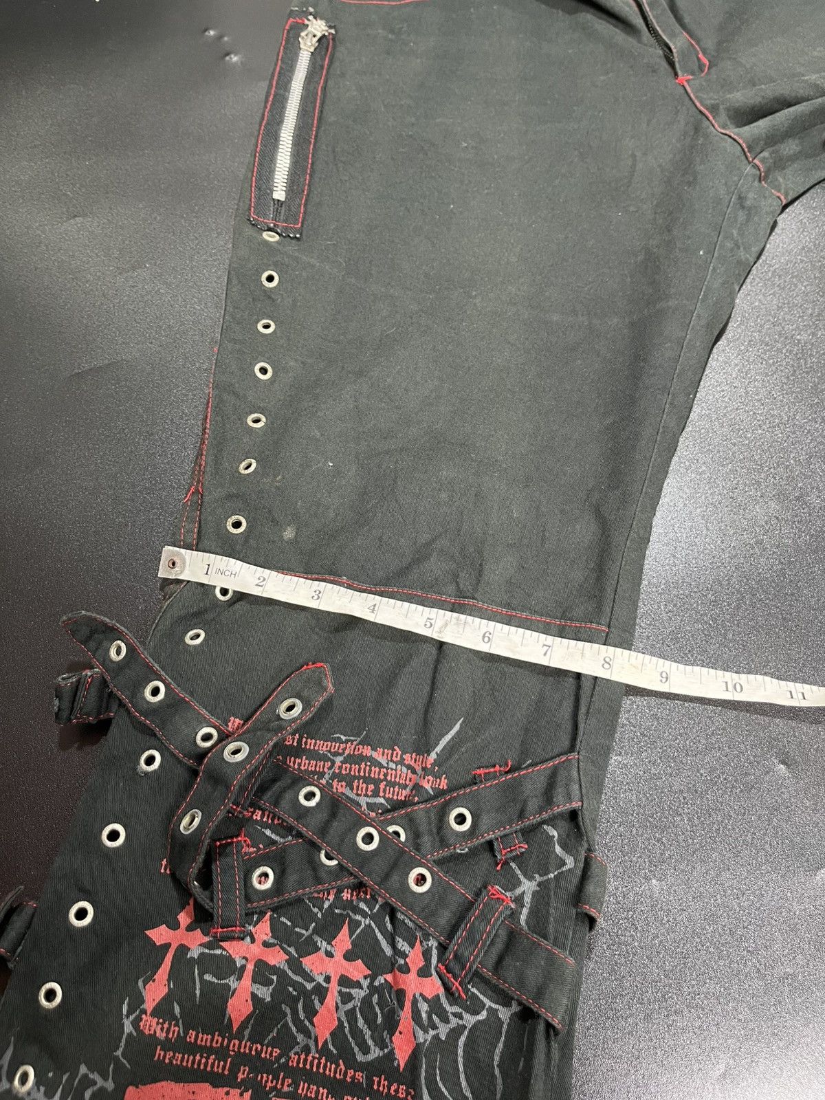 If Six Was Nine Japanese Flare Mad punk bondage Size US 31 - 14 Thumbnail