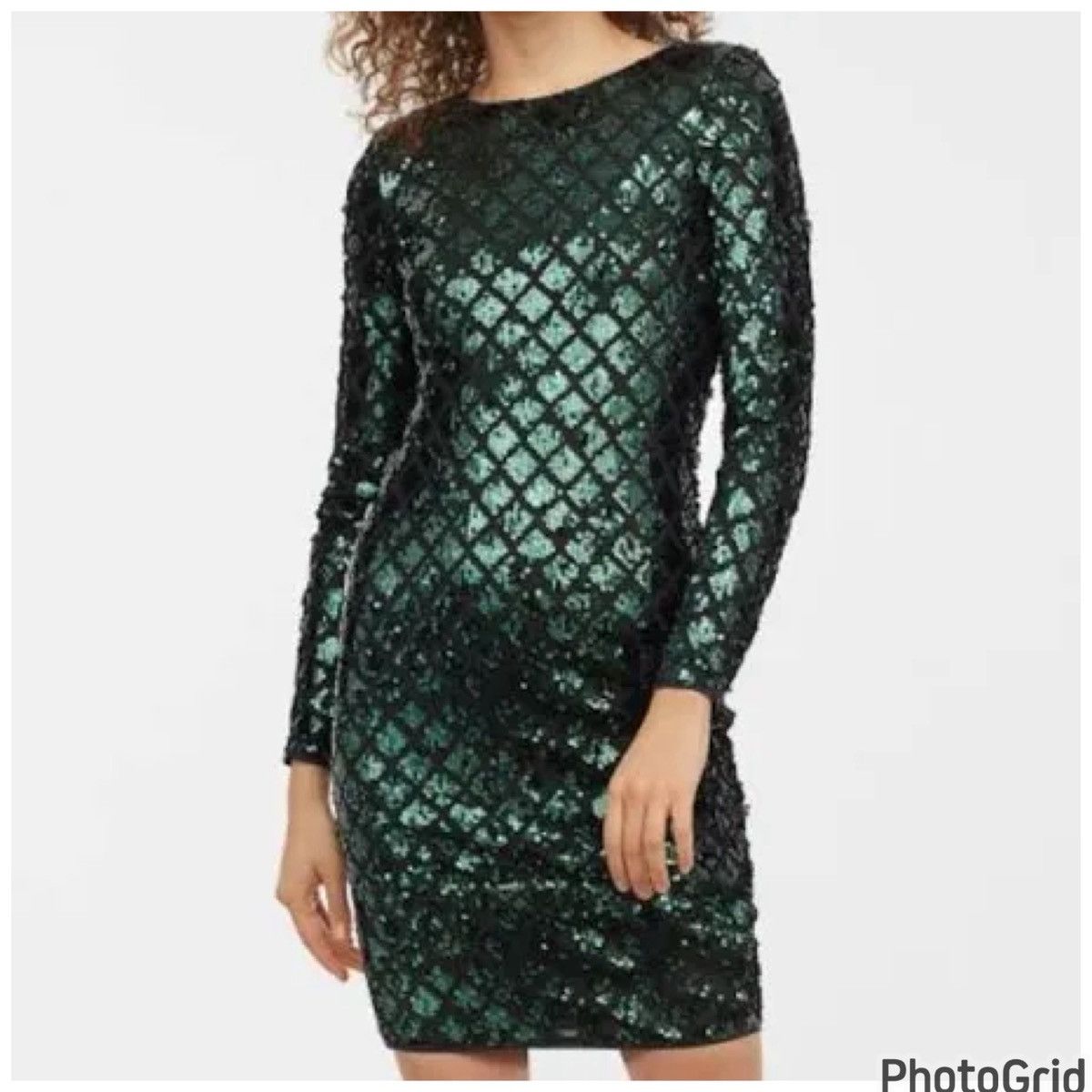 H&M H&M Emerald Sequin Dress Size M / US 6-8 / IT 42-44 - 12 Thumbnail