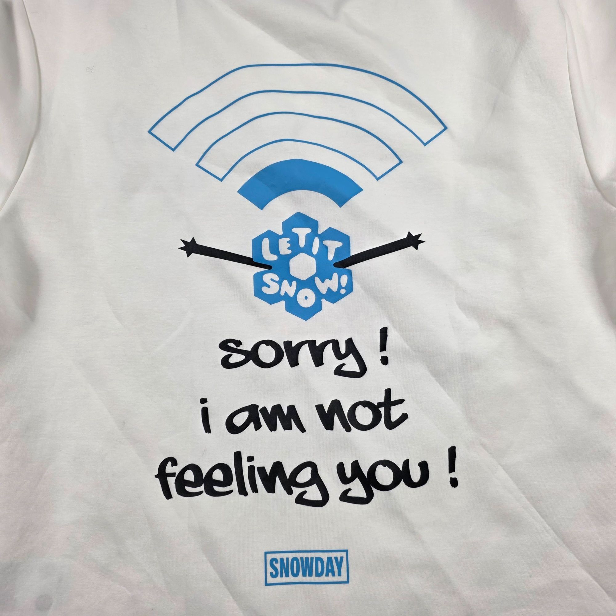 Snowday SnowDay WiFi Graphic Mens Size Small White Blue T Shirt Casu Size US S / EU 44-46 / 1 - 3 Thumbnail