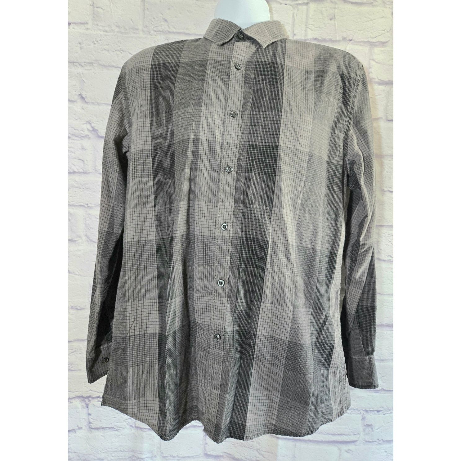 Axist Axist Black Gray Plaid Button Up Men's Shirt Medium Size US M / EU 48-50 / 2 - 1 Thumbnail