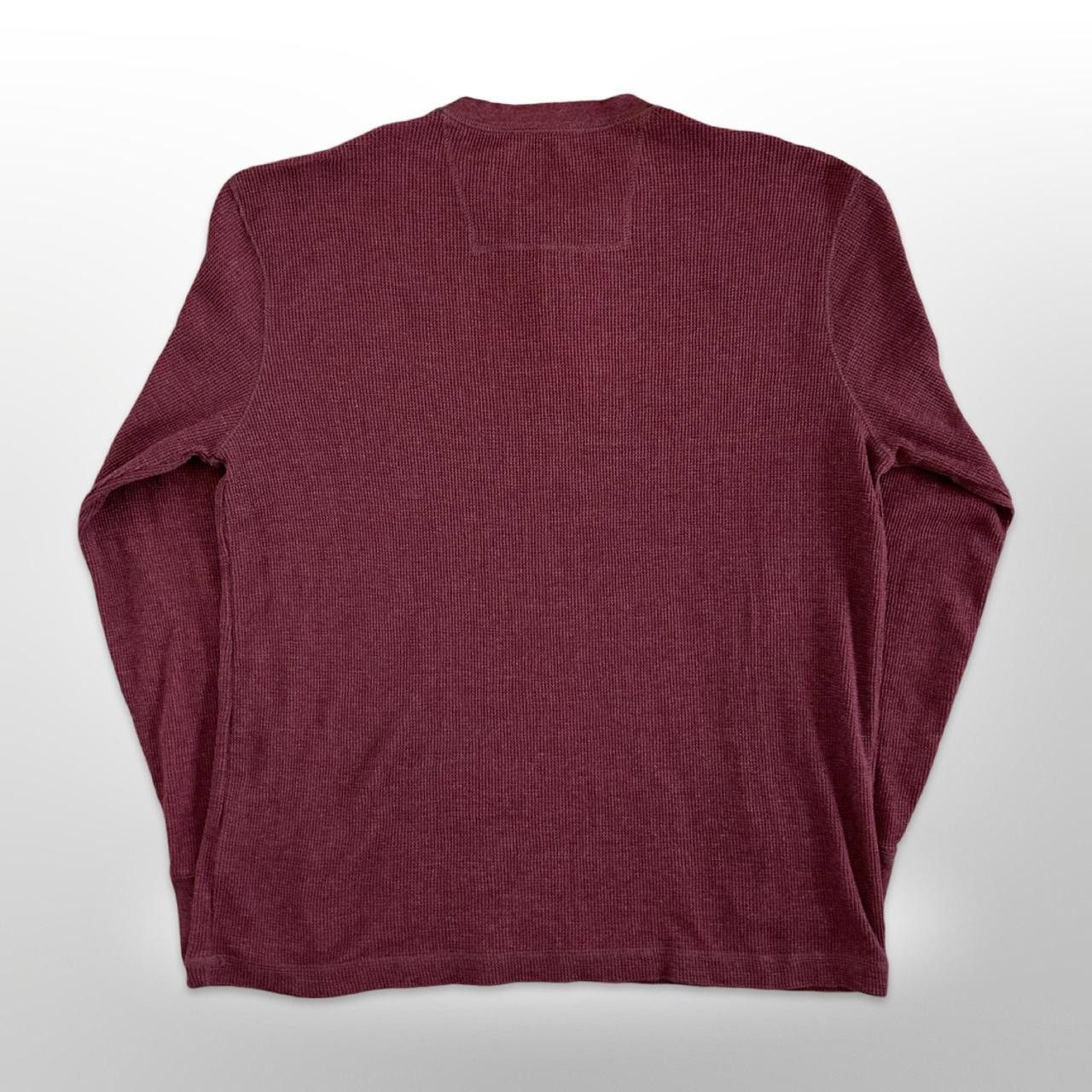 G.H. Bass & Co. Vintage G.H. Bass & Co Burgundy Long Sleeve Henley Size US XL / EU 56 / 4 - 2 Thumbnail