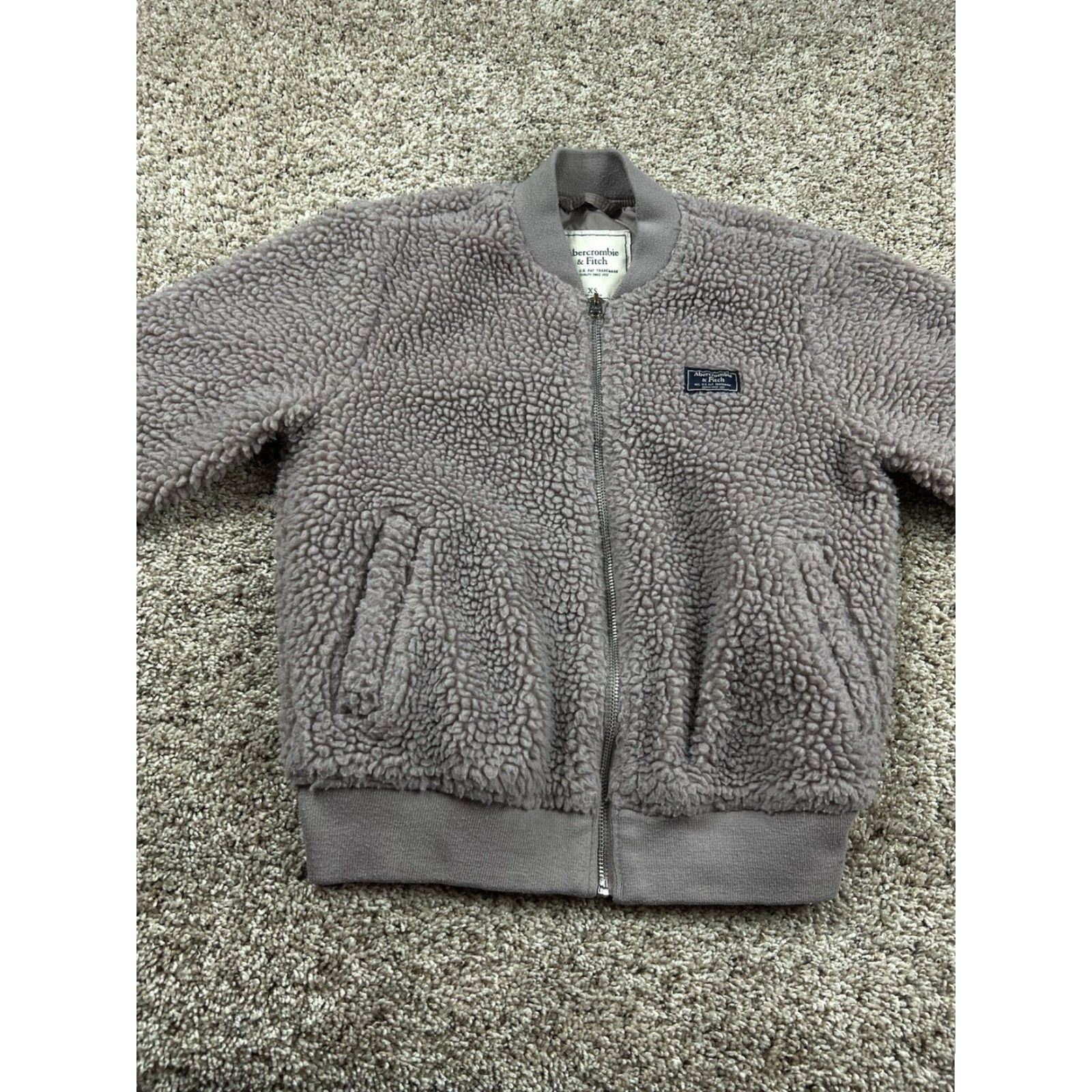 Abercrombie & Fitch VINTAGE Abercrombie & Fitch Fleece Jacket XS Womens Purple Lined Full Zip Long Sleeve Size XS / US 0-2 / IT 36-38 - 3 Thumbnail