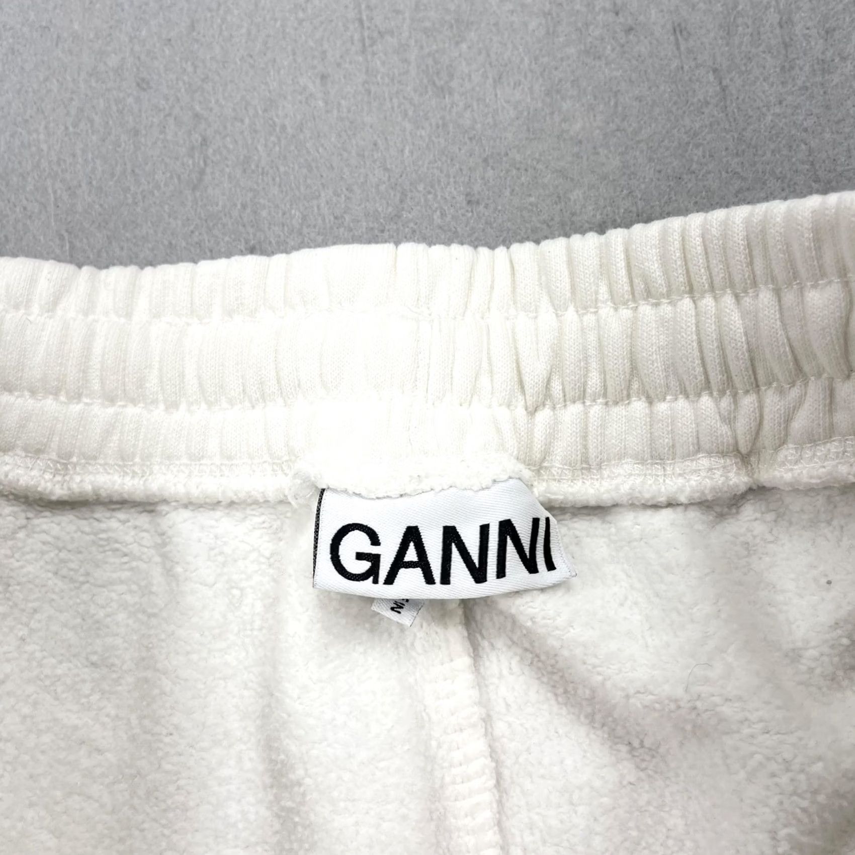 Ganni Ganni Pants Womens XL White Colorblock Fleece Sweatpants 5 Software 5 Winter Relaxed Pockets Drawstring Size 40" / US 18 - 7 Thumbnail