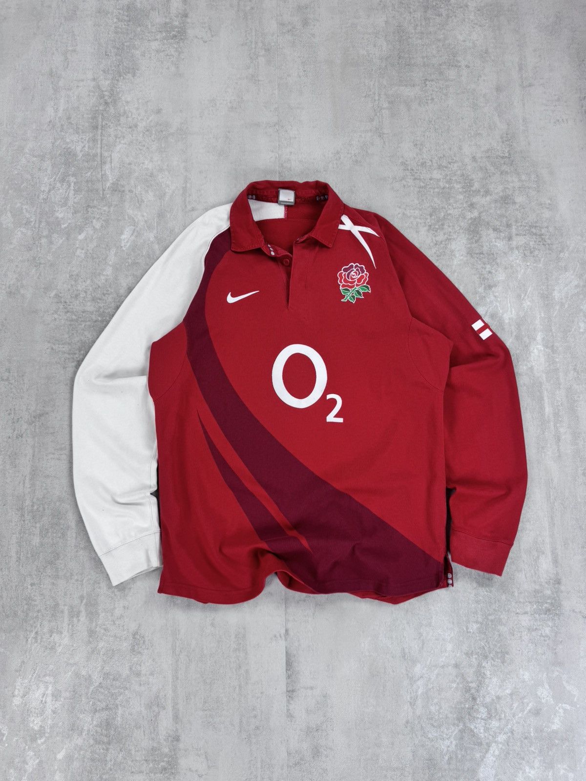 Nike Nike England Rugby 2007/2008 polo shirt long sleeve ROSE O2 Size US XL / EU 56 / 4 - 1 Thumbnail