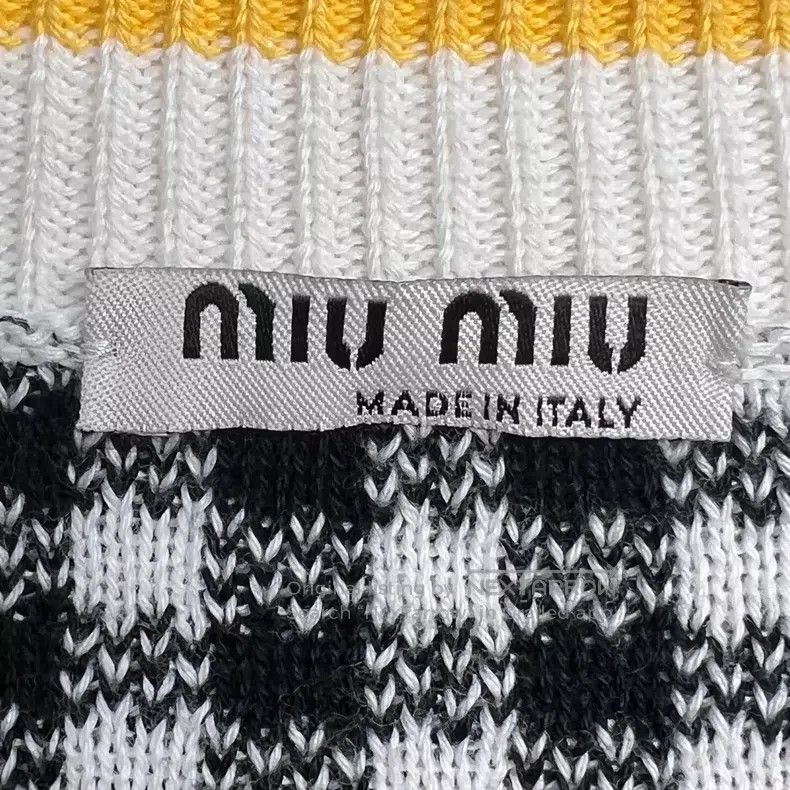 Miu Miu Miu Miu 38 Black and white checkerboard knit cardigan Size M / US 6-8 / IT 42-44 - 8 Thumbnail