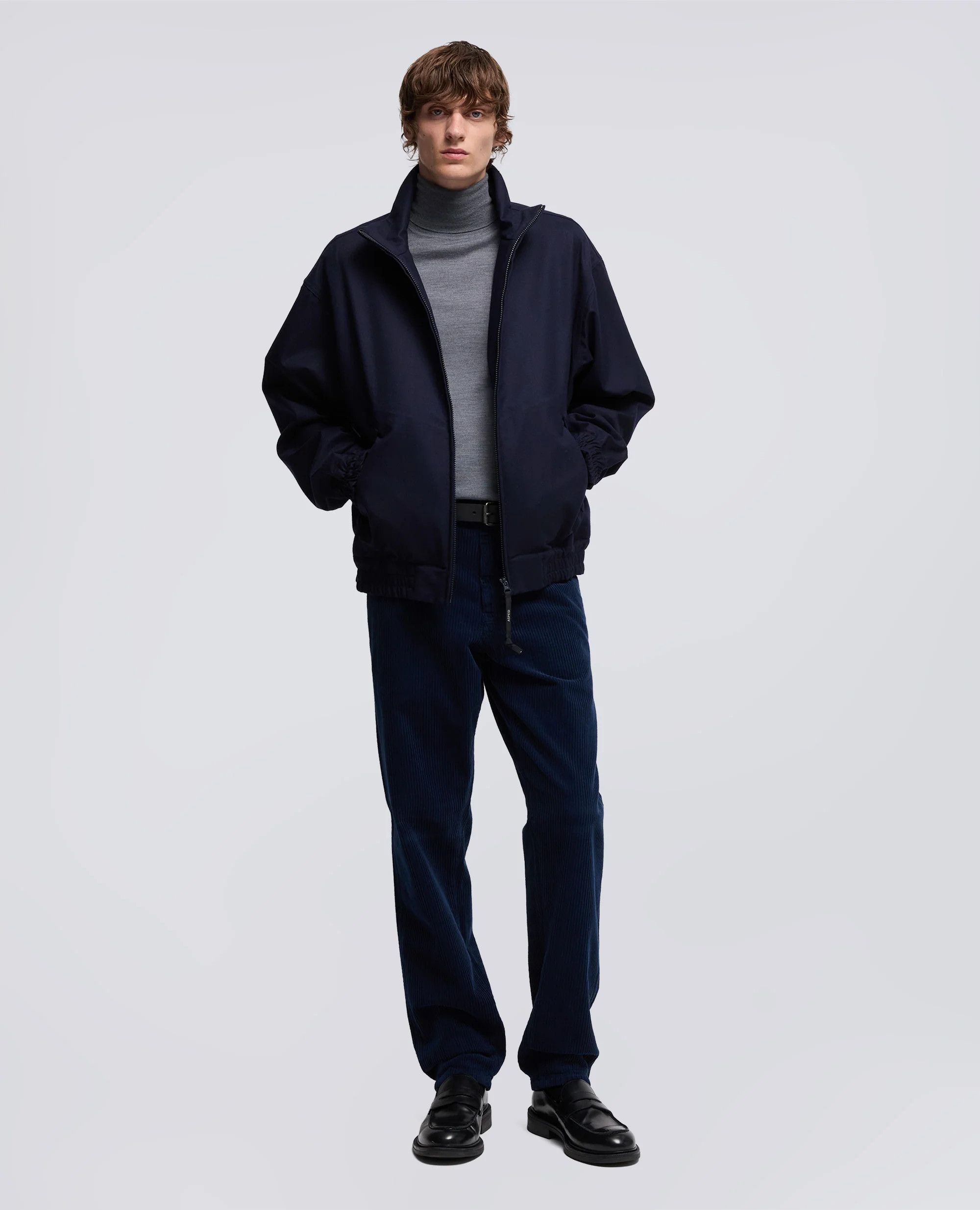 Aspesi ASPESI Stanton navy blue wool twill casual jacket XL Size US XL / EU 56 / 4 - 2 Thumbnail