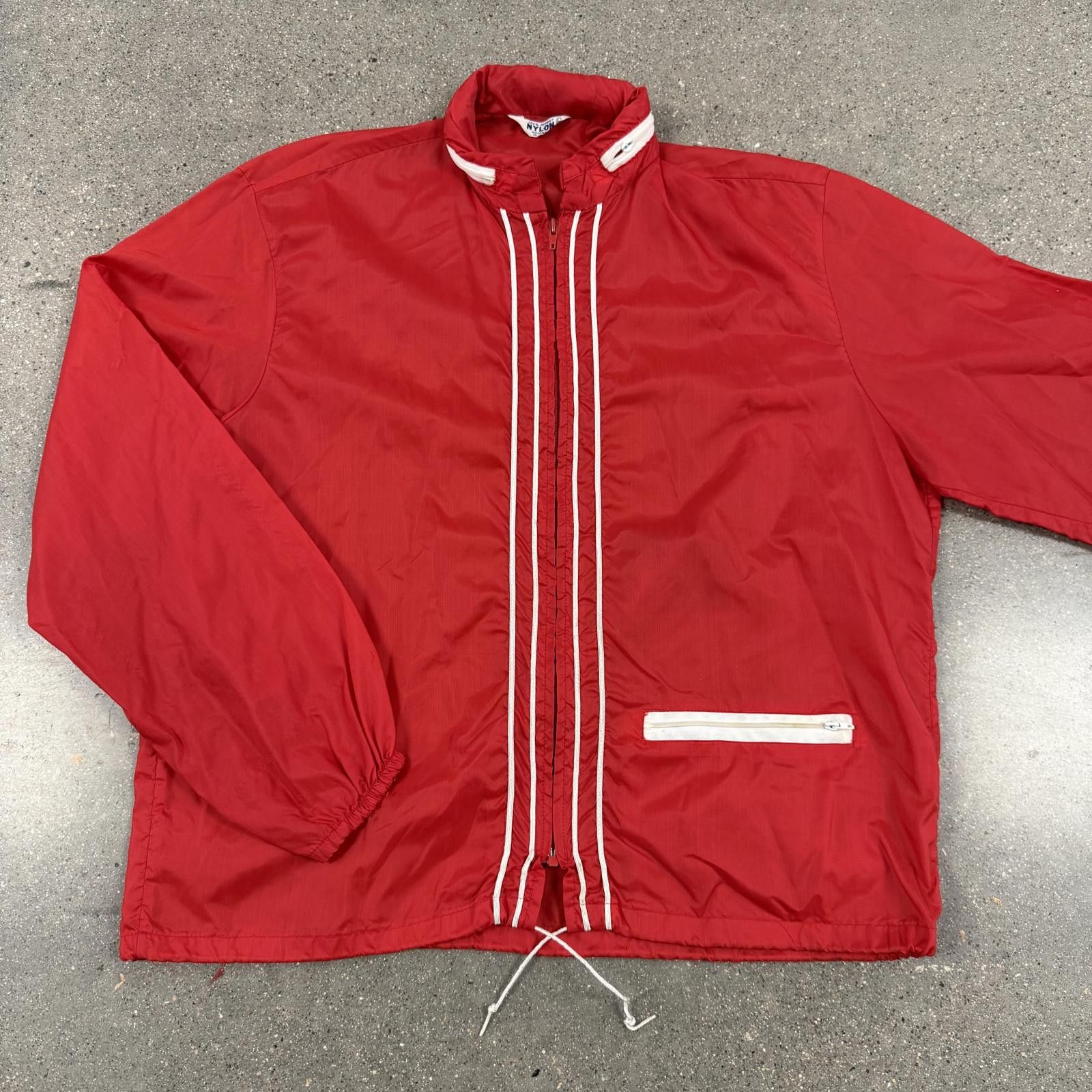 DuPont Vtg 60s DUPONT Hot Rod / Surf Red Nylon Jacket L RARE Size US L / EU 52-54 / 3 - 2 Thumbnail
