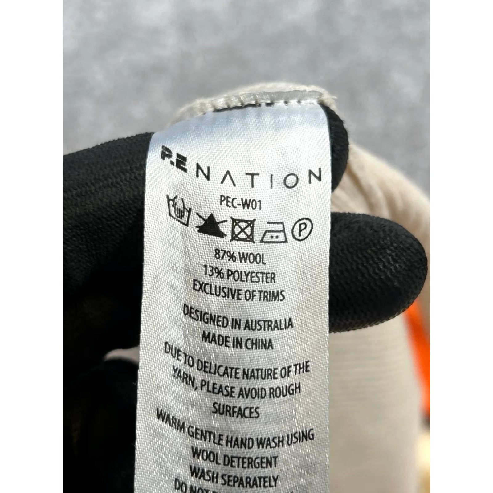 P.E Nation P.E Nation Sweater Womens XL Orange White Wool Knit Pullover Posture Pullover Winter Casual Size XL Womens Size XL / US 12-14 / IT 48-50 - 5 Thumbnail
