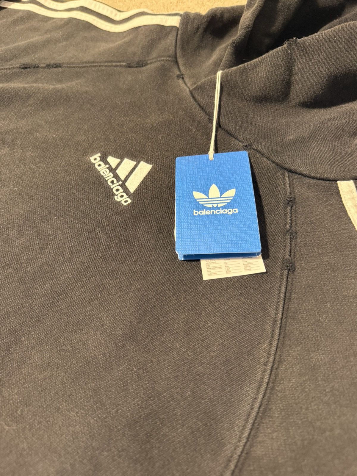 Adidas × Balenciaga Balenciaga x Adidas Black And Red Hoodie Size US XS / EU 42 / 0 - 4 Thumbnail