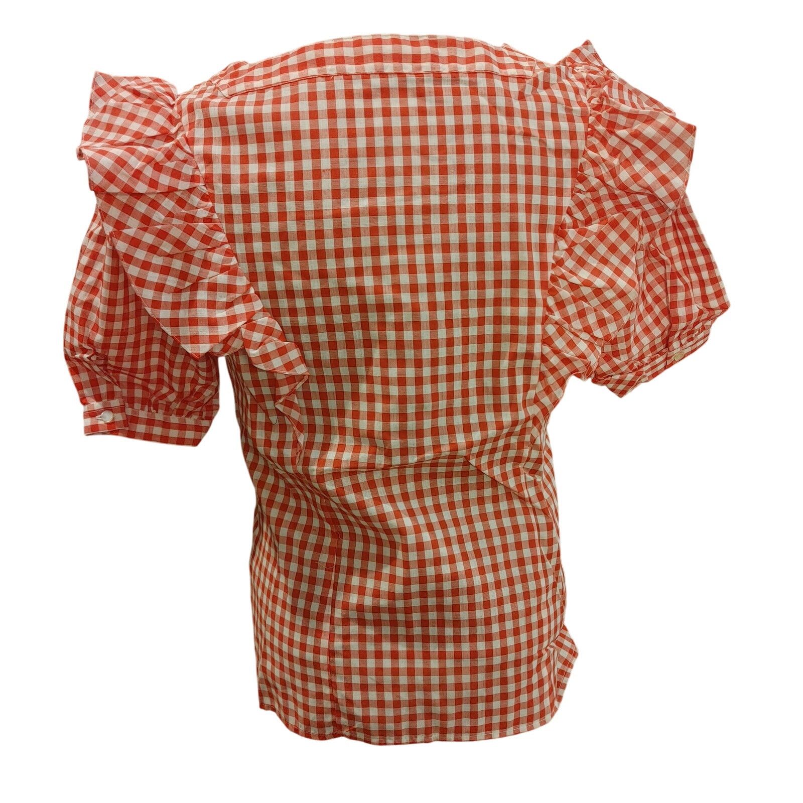 Other Josephine Women 8 Red/White Picnic Plaid Balloon Sleeve Top Size M / US 6-8 / IT 42-44 - 2 Thumbnail