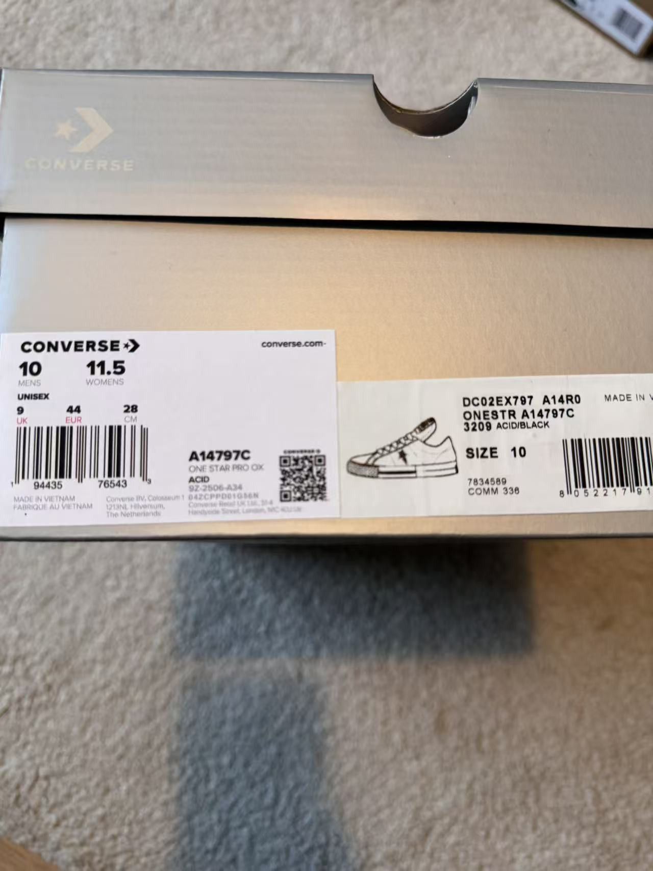 Converse × Rick Owens Drkshdw Rick Owens DRKSHDW x Converse One Star Pro Ox Sneakers Size US 10 / EU 43 - 11 Thumbnail