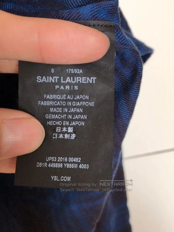 Saint Laurent Paris YSL Saint Laurent Checked Shirt. Size US M / EU 48-50 / 2 - 4 Thumbnail