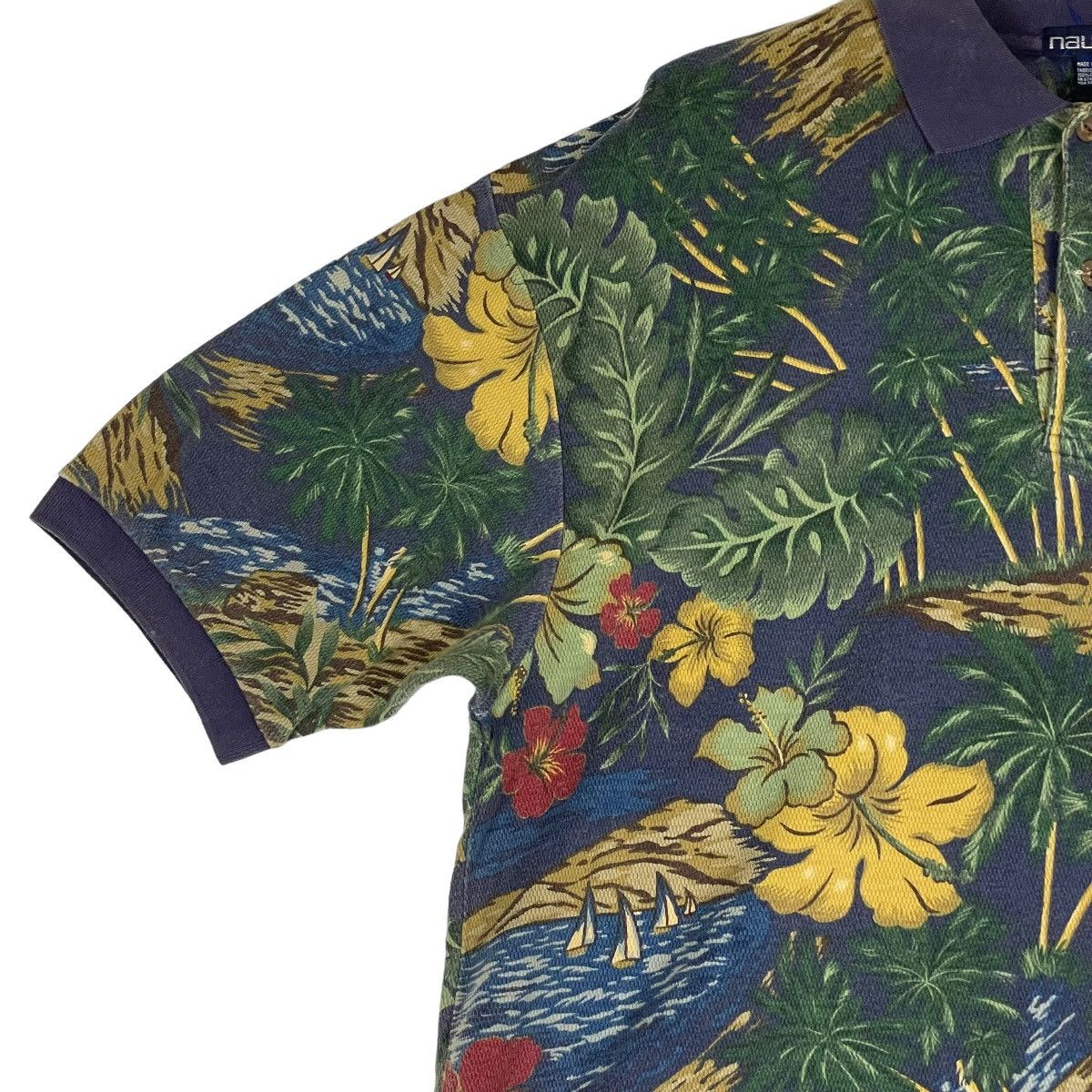 Nautica 🔥LAST PRICE🔥 Vintage Nautica Hibiscus Polo Size US XL / EU 56 / 4 - 2 Thumbnail