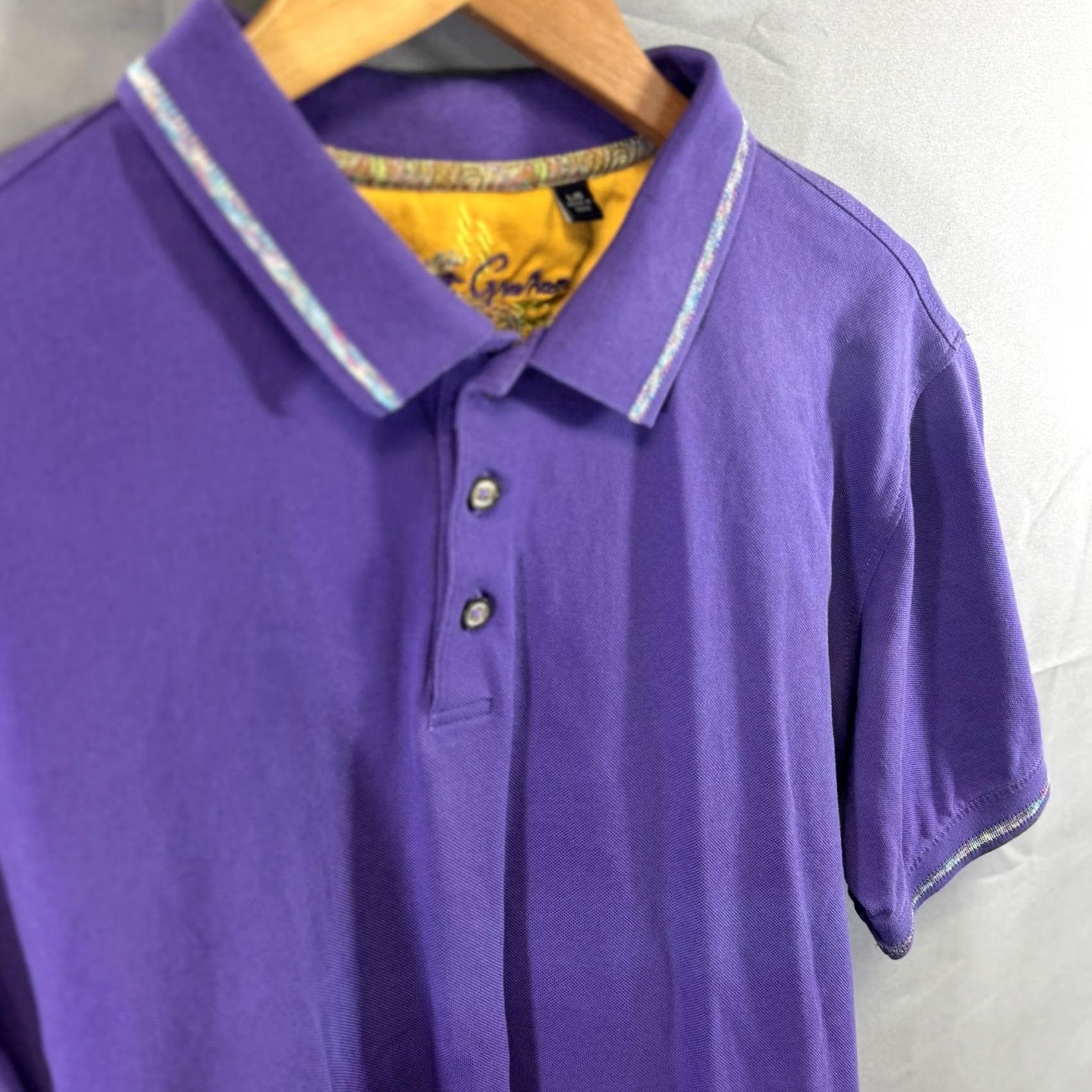 Robert Graham Robert Graham Polo Shirt Mens L Purple Short Sleeve Casual Size US L / EU 52-54 / 3 - 3 Thumbnail