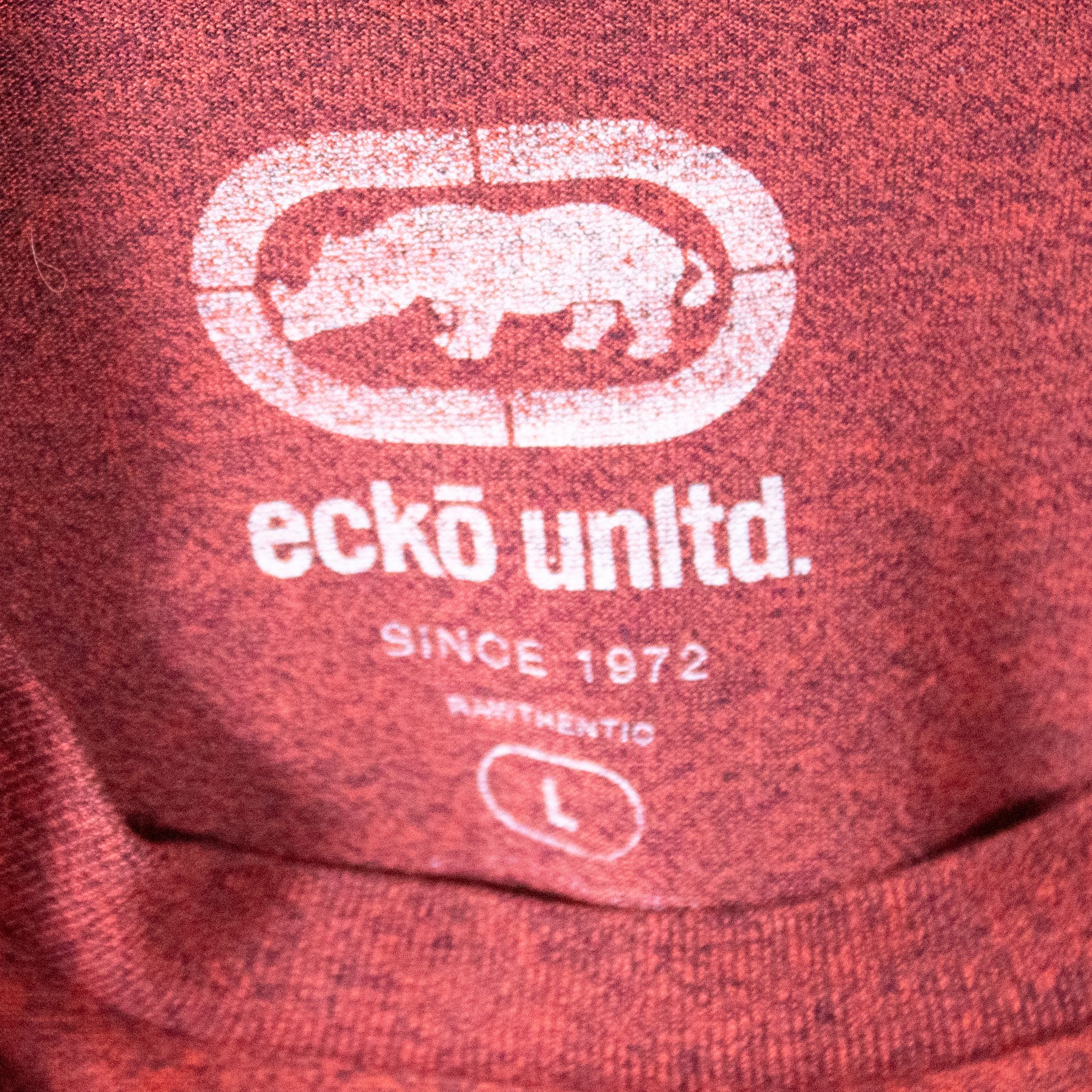 Ecko Unltd. Ecko Unlimited Big Print Burgundy Red Double Stitch T-Shirt Size US M / EU 48-50 / 2 - 6 Thumbnail