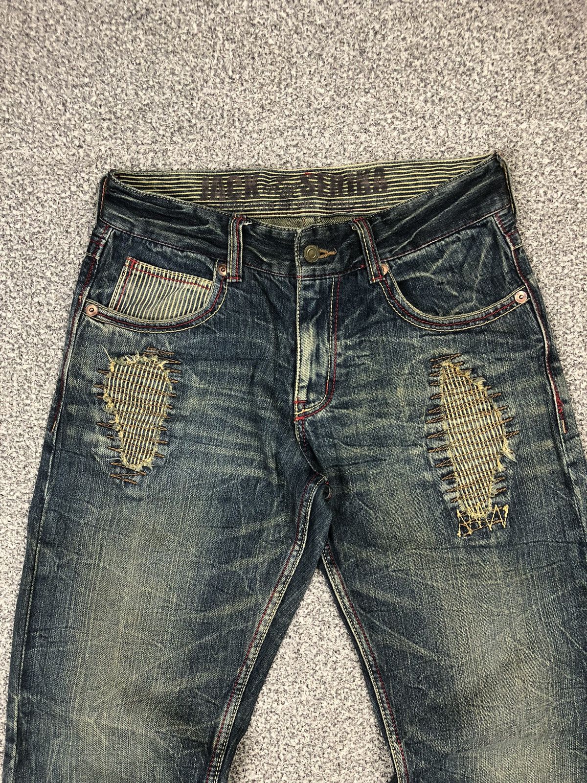 Japanese Brand Vintage Y2K Japanese Brands Jack Serika Sashiko Baggy Jeans Size US 31 - 11 Thumbnail