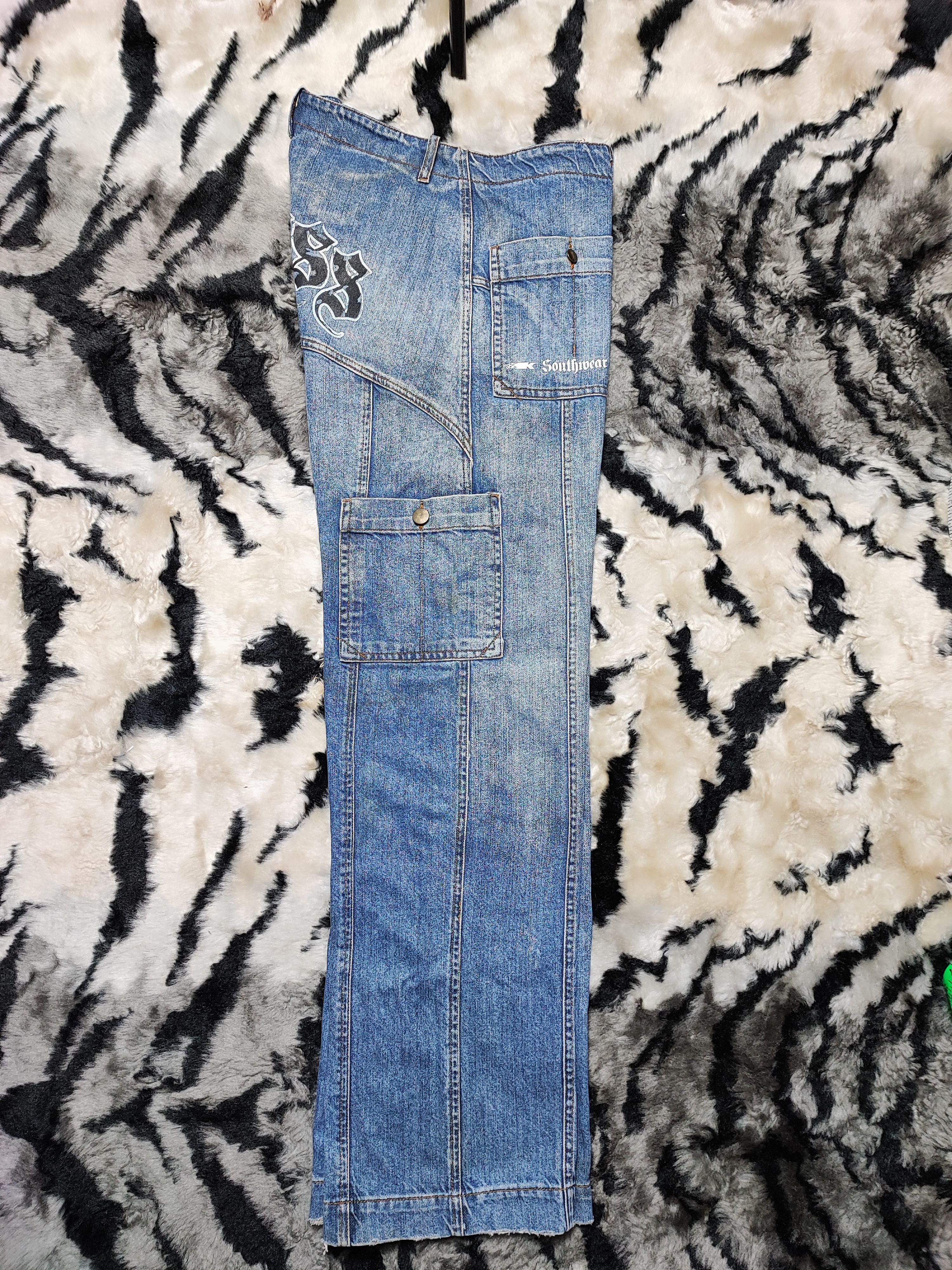 Japanese Brand Skull Denim Bakers Pants Cargo Size US 32 / EU 48 - 17 Thumbnail