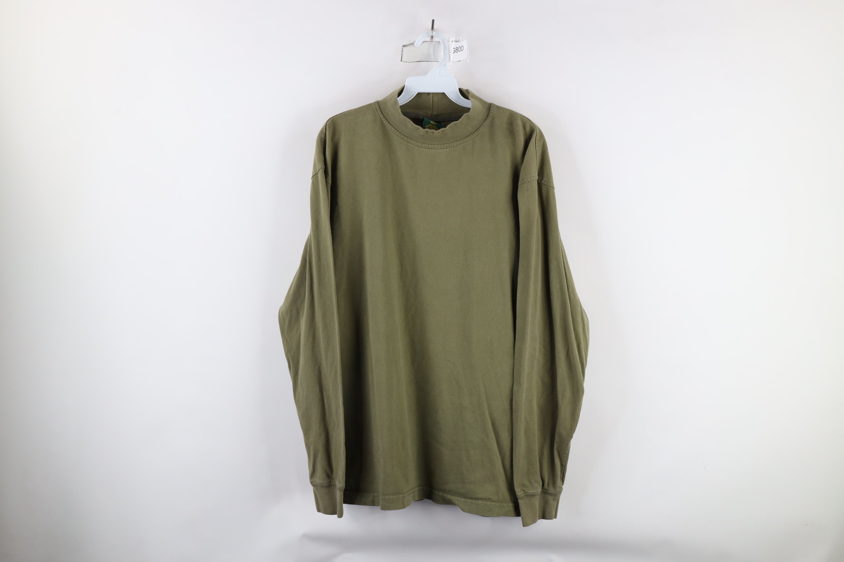 Cabelas × Vintage Vintage 90s Cabelas Mock Neck Long Sleeve T-Shirt Green Size US L / EU 52-54 / 3 - 1 Thumbnail
