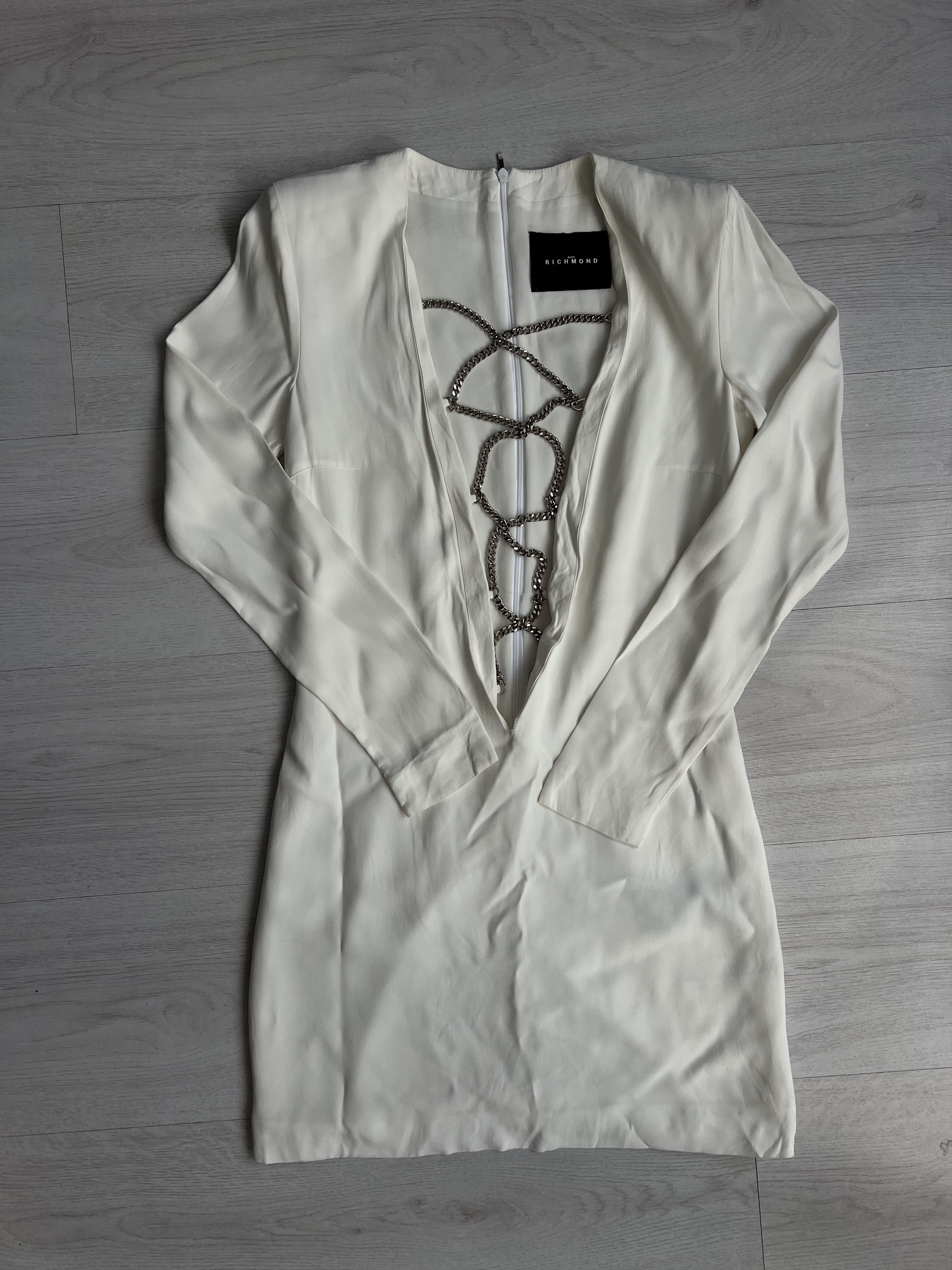 Richmond Denim JOHN RICHMOND White tech fabric dress Size S / US 4 / IT 40 - 1 Thumbnail