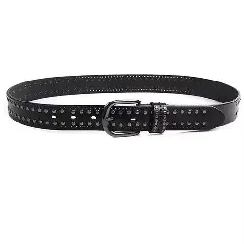 Leather Leather Belt Women Lady Punk Size ONE SIZE - 3 Thumbnail