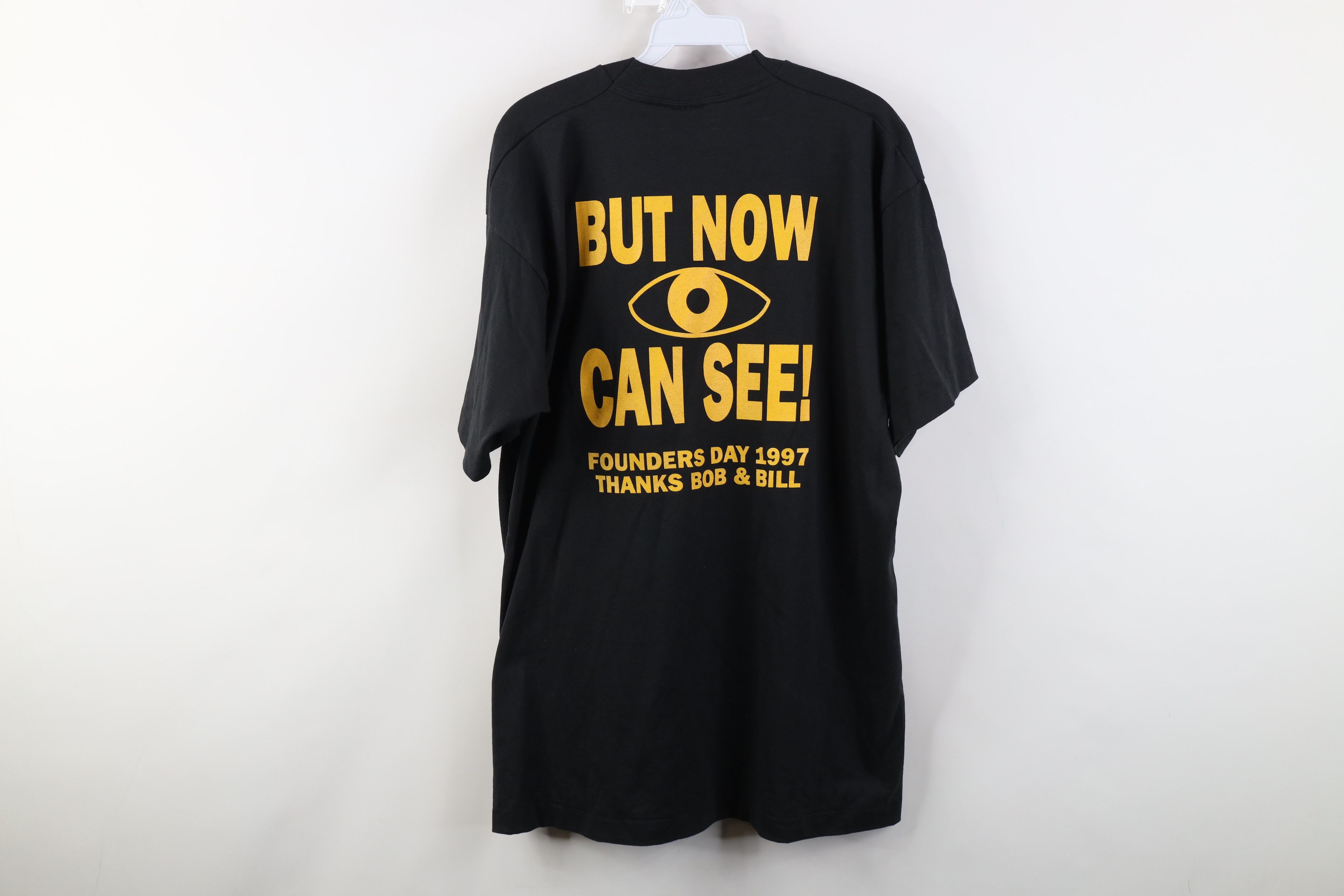 Vintage Vintage 90s Day I Was Blind But Now I See T-Shirt Black Size US XL / EU 56 / 4 - 12 Thumbnail