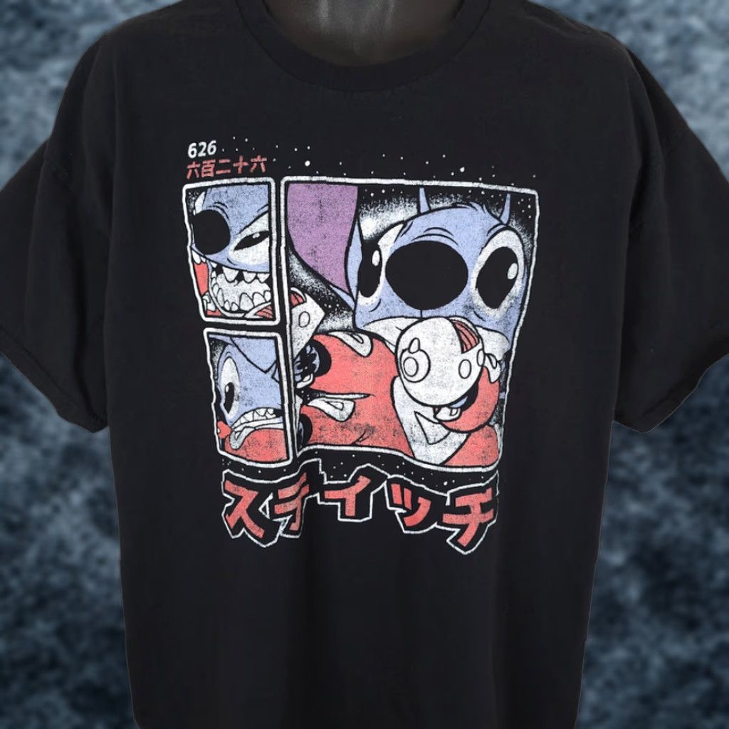 Disney VINTAGE? No. (Ignore) Lilo & Stitch T Shirt Mens 2XL Black Disney Shirt 2XL Mens Short Sleeve Crew Neck Cotton Han... Size US XXL / EU 58 / 5 - 1 Thumbnail