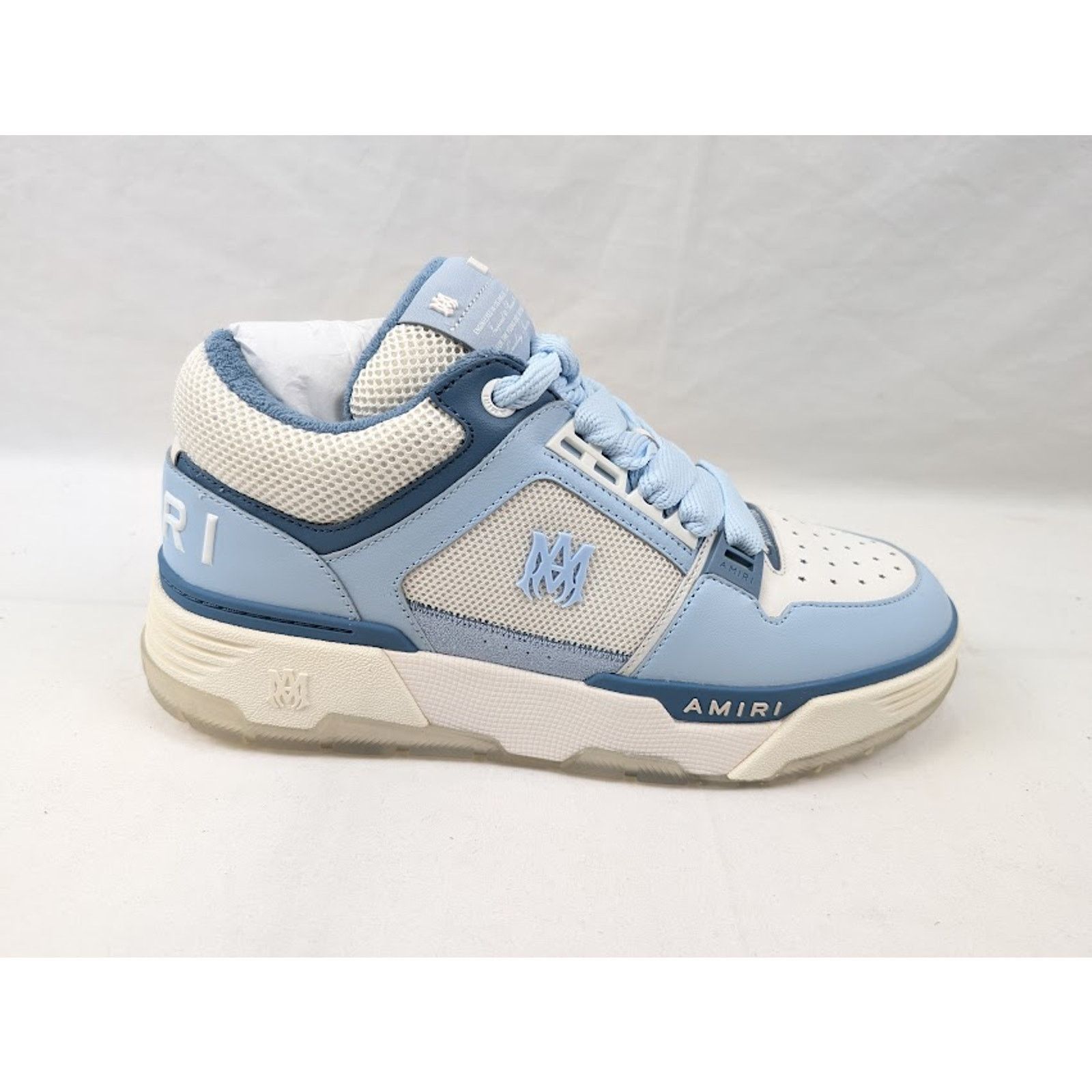 Amiri o1rshd1 MA-1 Low-Top Sneakers in Alabaster Blue Size US 13 / EU 46 - 1 Thumbnail