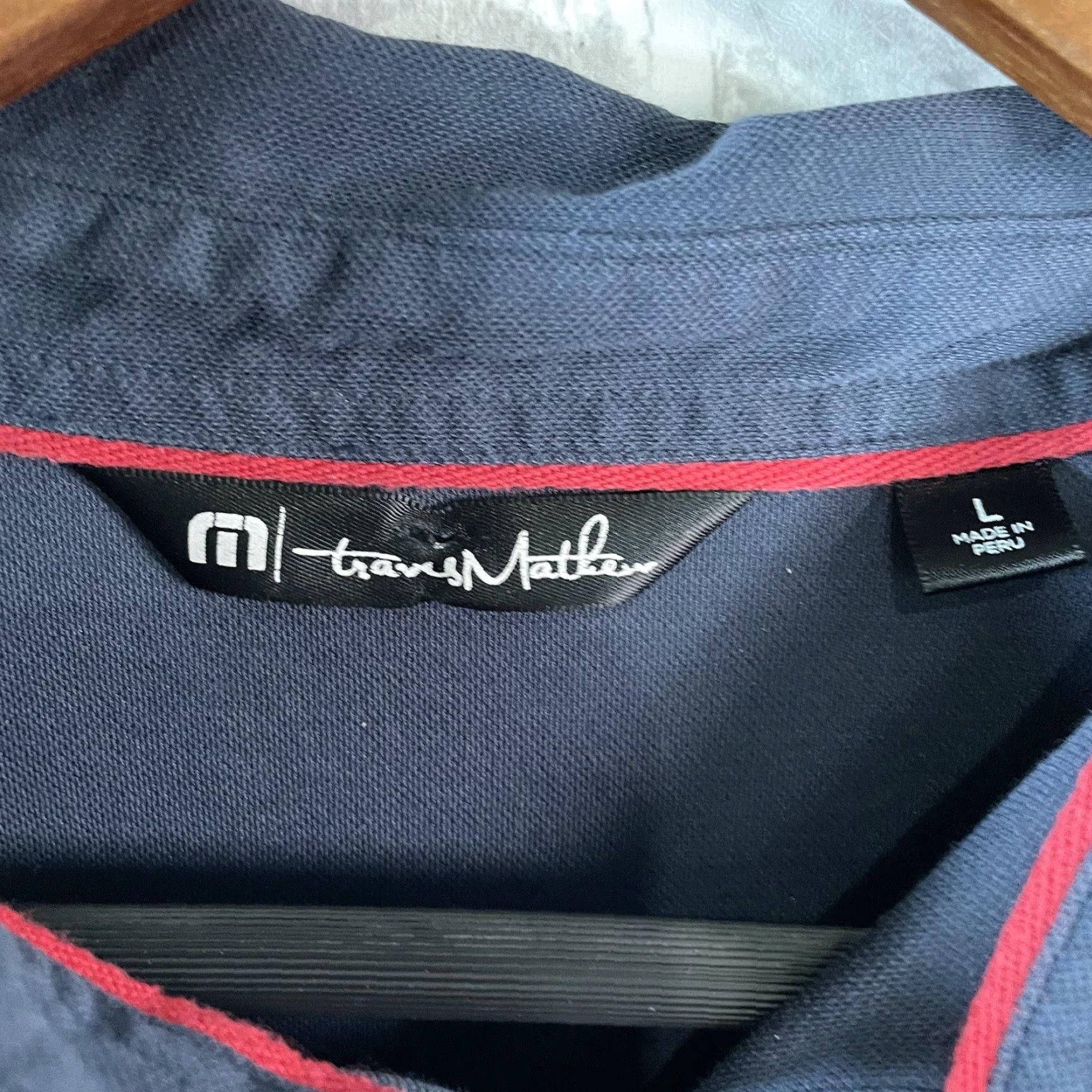 TravisMathew Travis Mathew Polo Shirt Mens Size L Athletic USA Graphic Dark Blue Polo Shirt Mens Size L USA Athletic Graphic Polo Shirt Blue Size US L / EU 52-54 / 3 - 4 Thumbnail