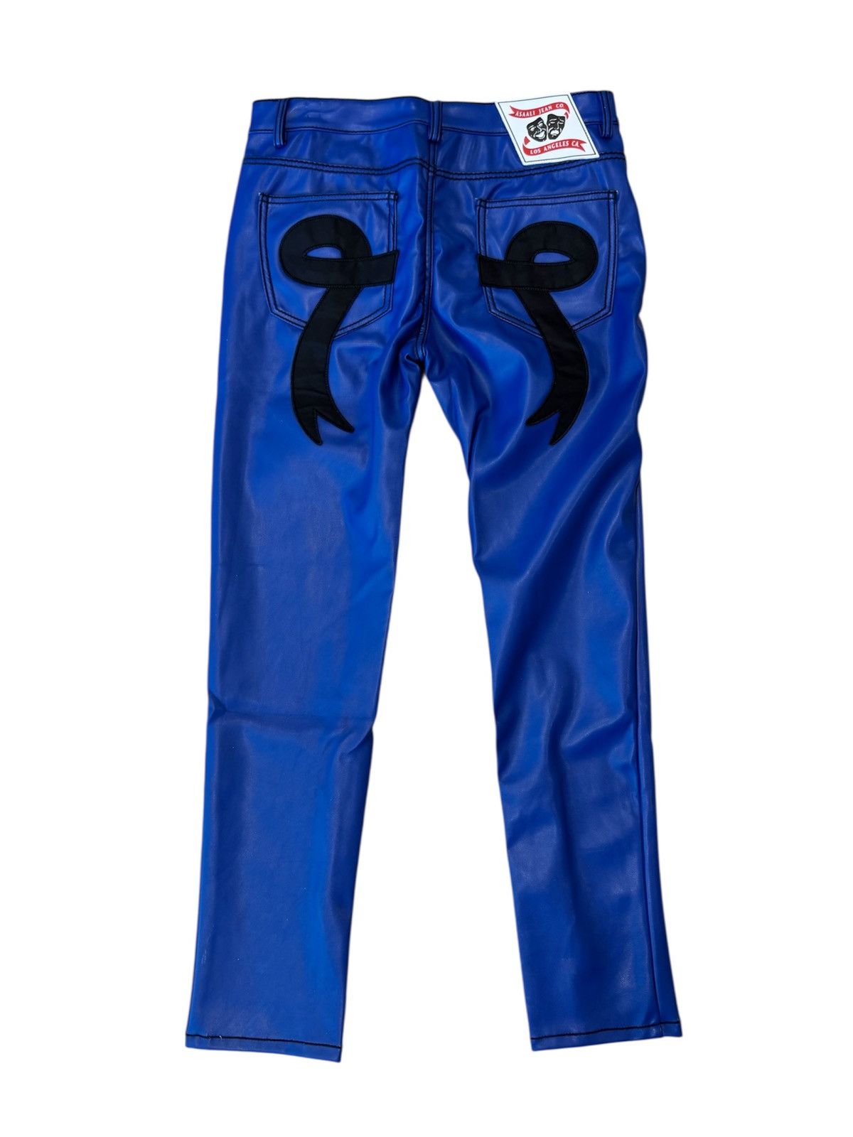 Asaali ASAALI CARTEL LEATHER DENIM PANTS Size US 34 / EU 50 - 2 Thumbnail