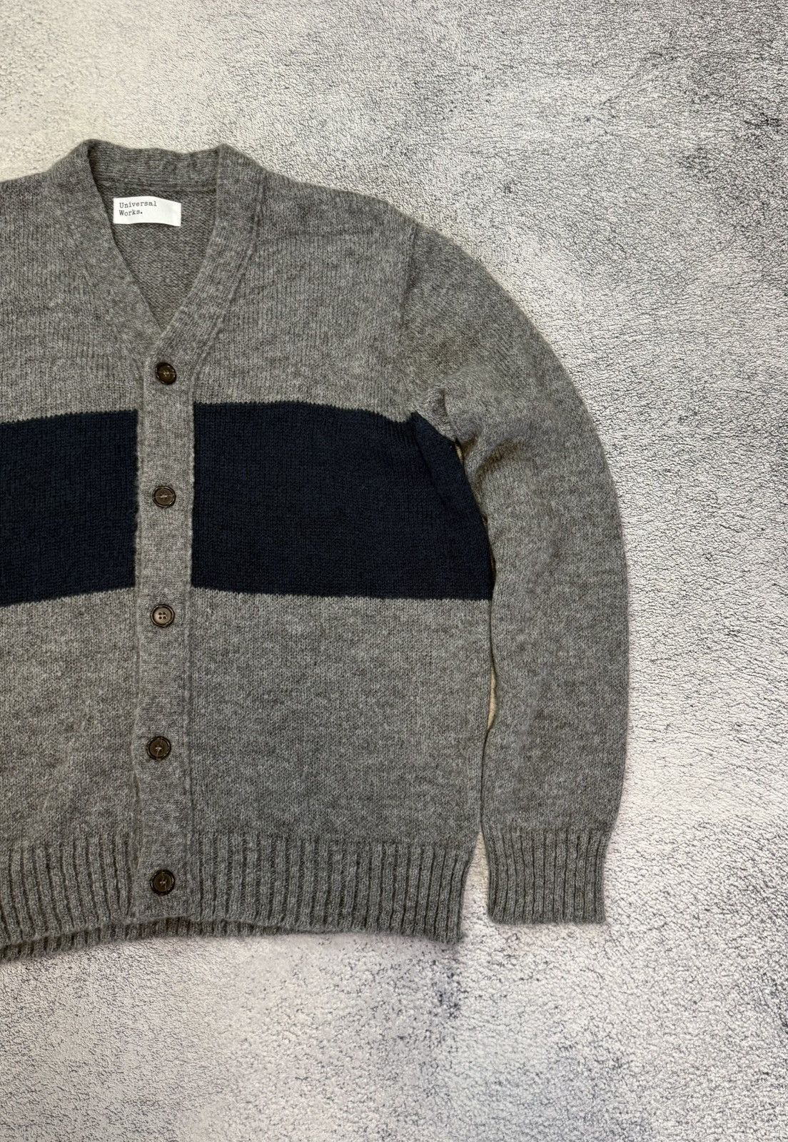 Universal Works Universal Works Mohair Cardigan Men L V-Neck Knit Sweater Size US L / EU 52-54 / 3 - 5 Thumbnail