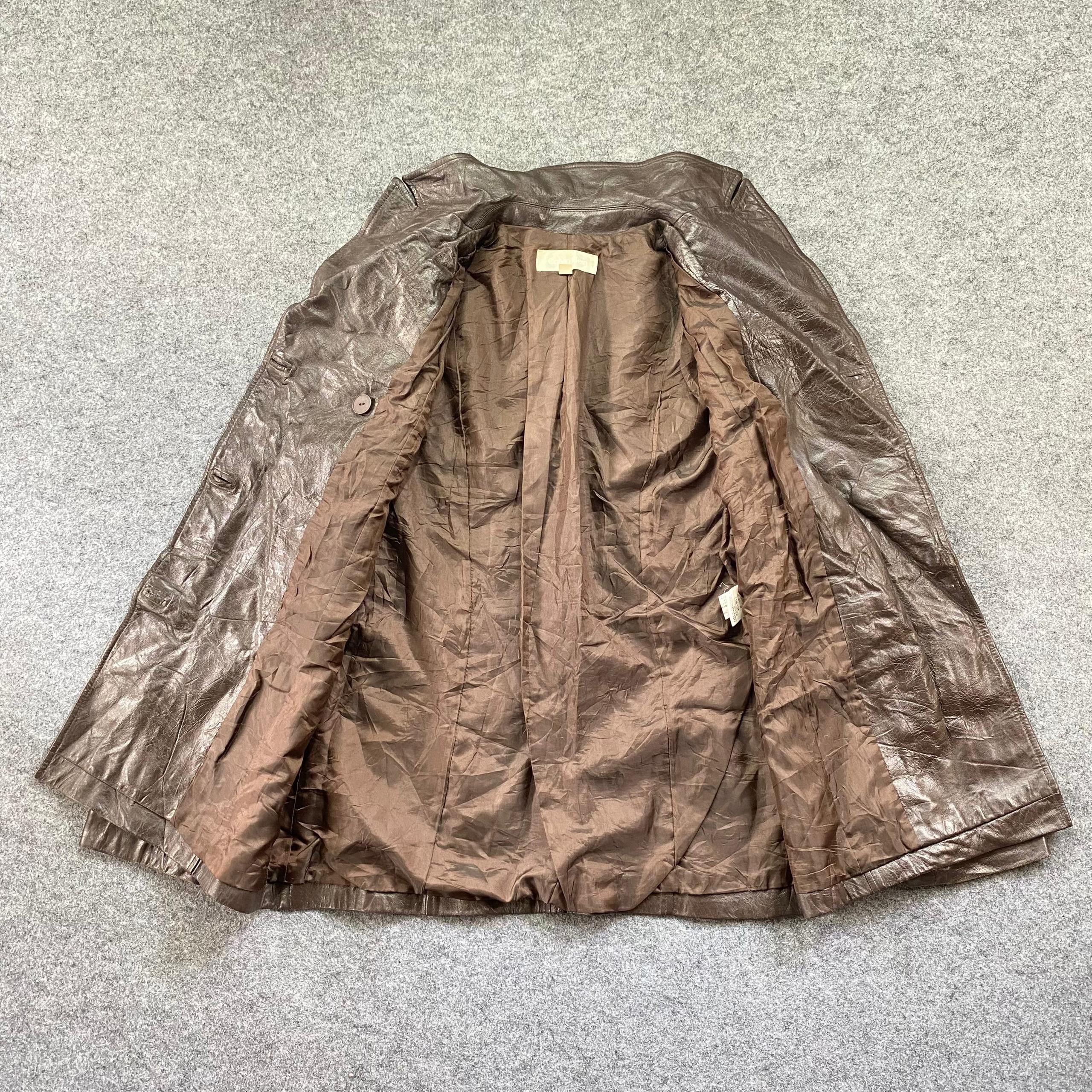 Calvin Klein Vintage Calvin Klein Coat Leather Jacket Size M / US 6-8 / IT 42-44 - 7 Thumbnail