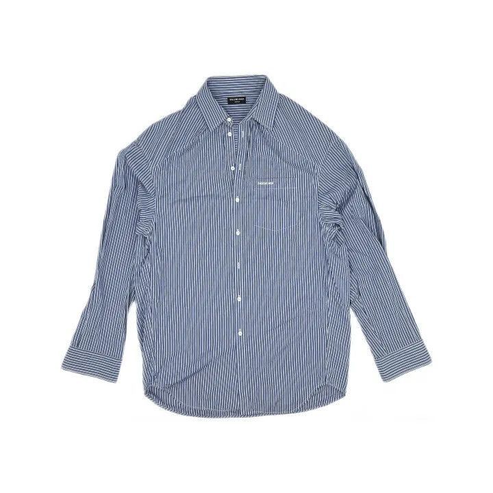 Balenciaga Balenciaga Balenciaga Blue Striped Long Sleeve Shirt -2507 Size US XS / EU 42 / 0 - 2 Thumbnail