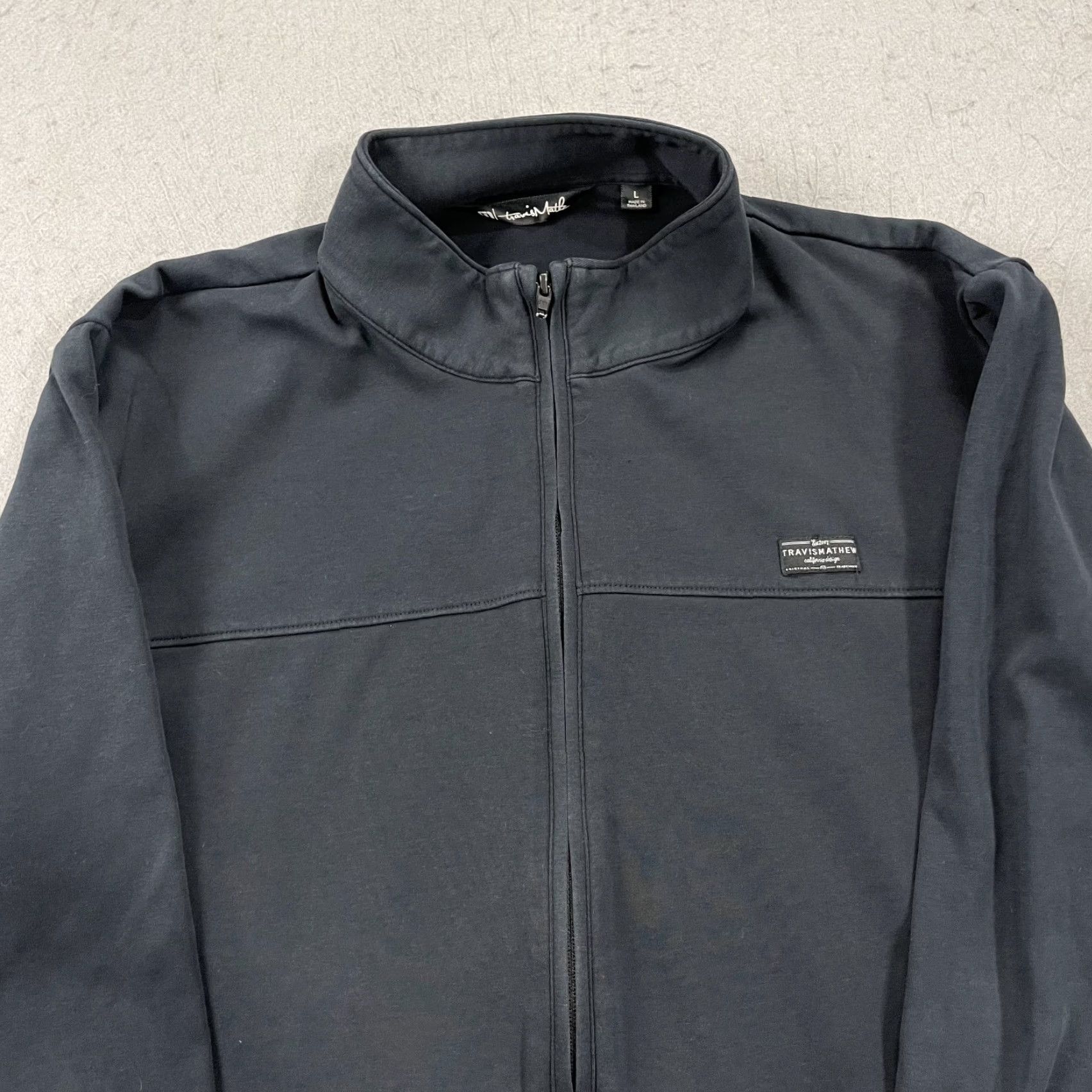 TravisMathew Travis Mathew Jacket Mens L Black Full Zip Sports Golf Solid TM Size US L / EU 52-54 / 3 - 2 Thumbnail
